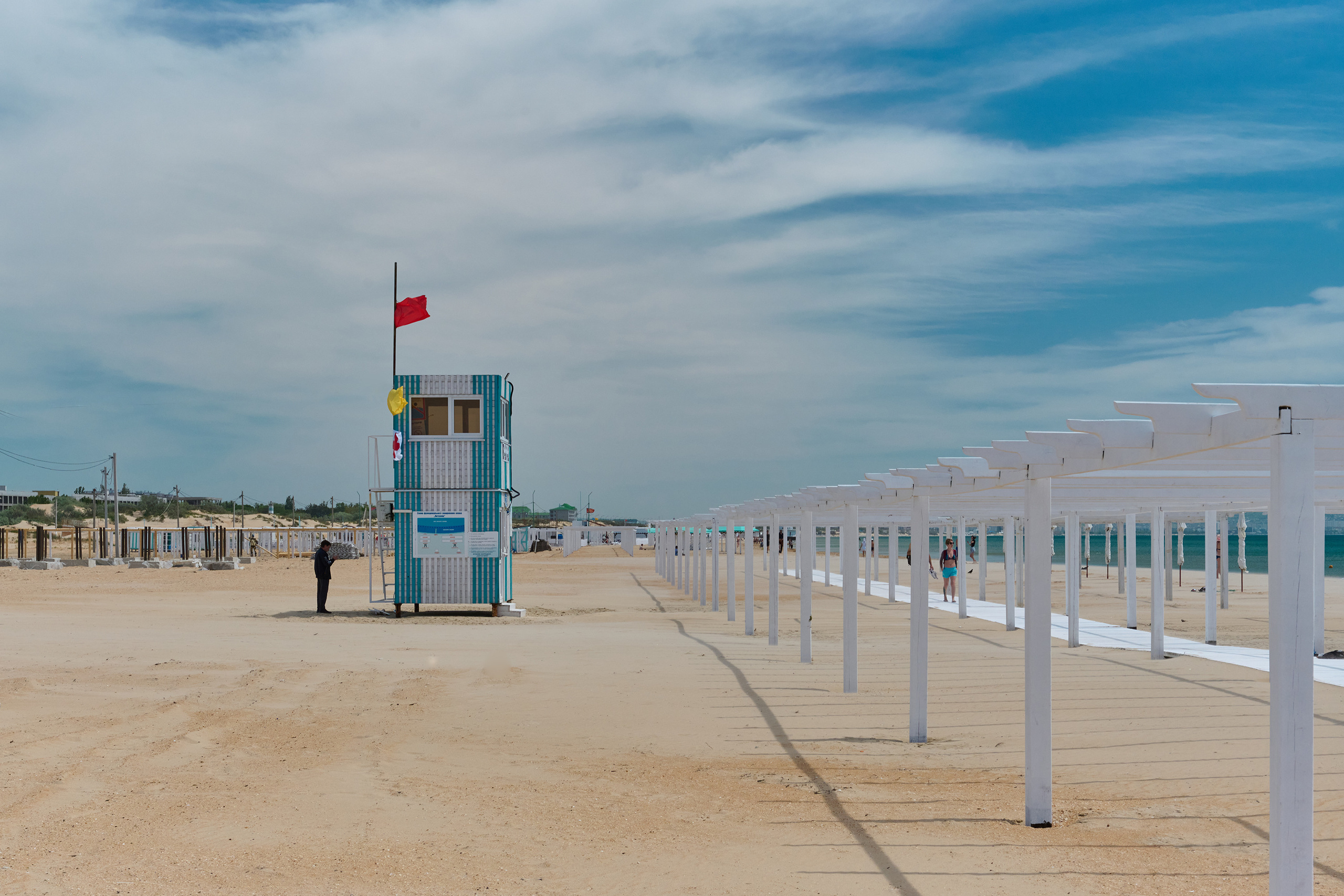 Черноморский песчаный пляж в Витязево, Анапа
