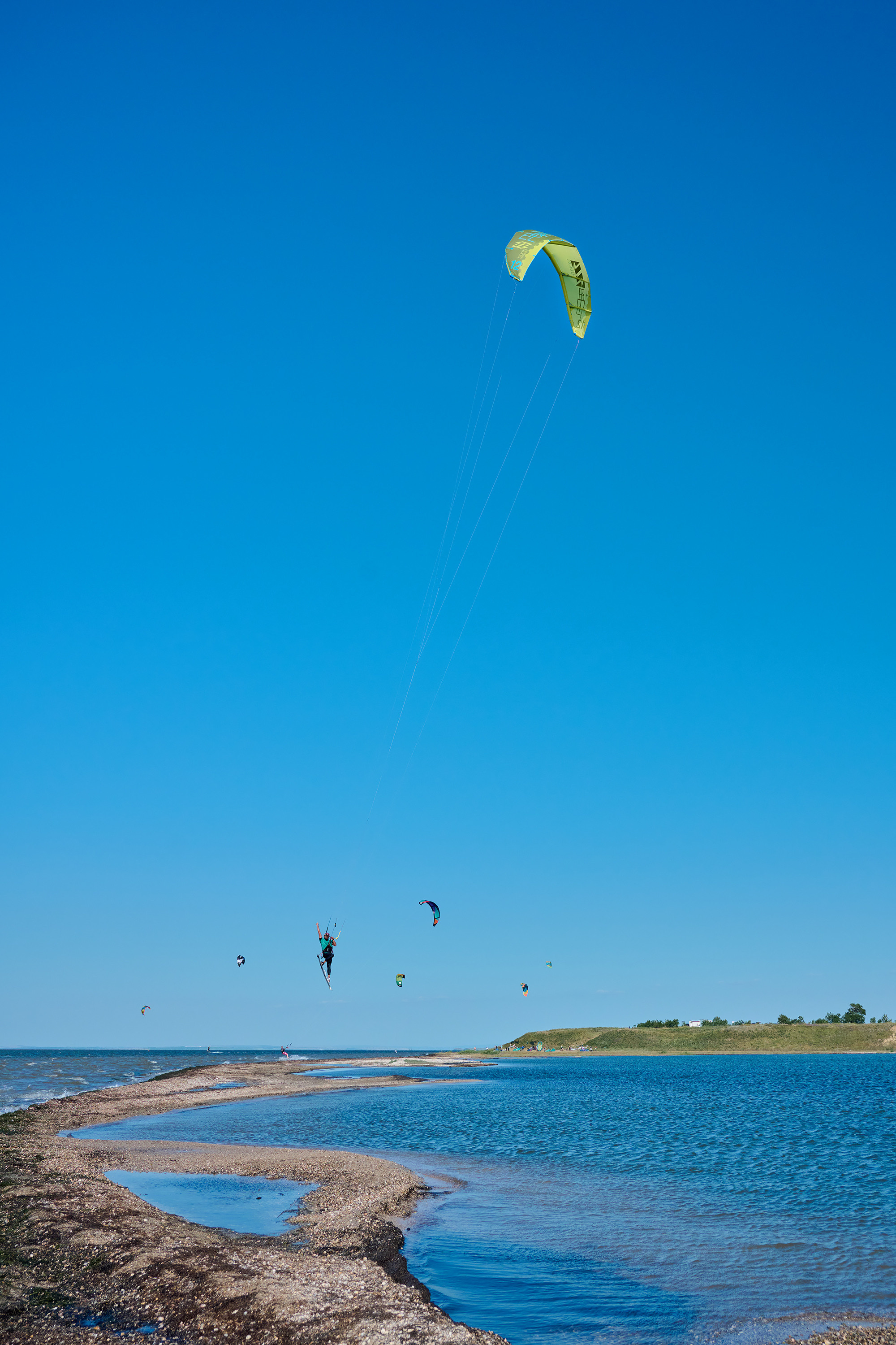 Коса Голенькая, кайтинг. Яркие фото на Чёрном море