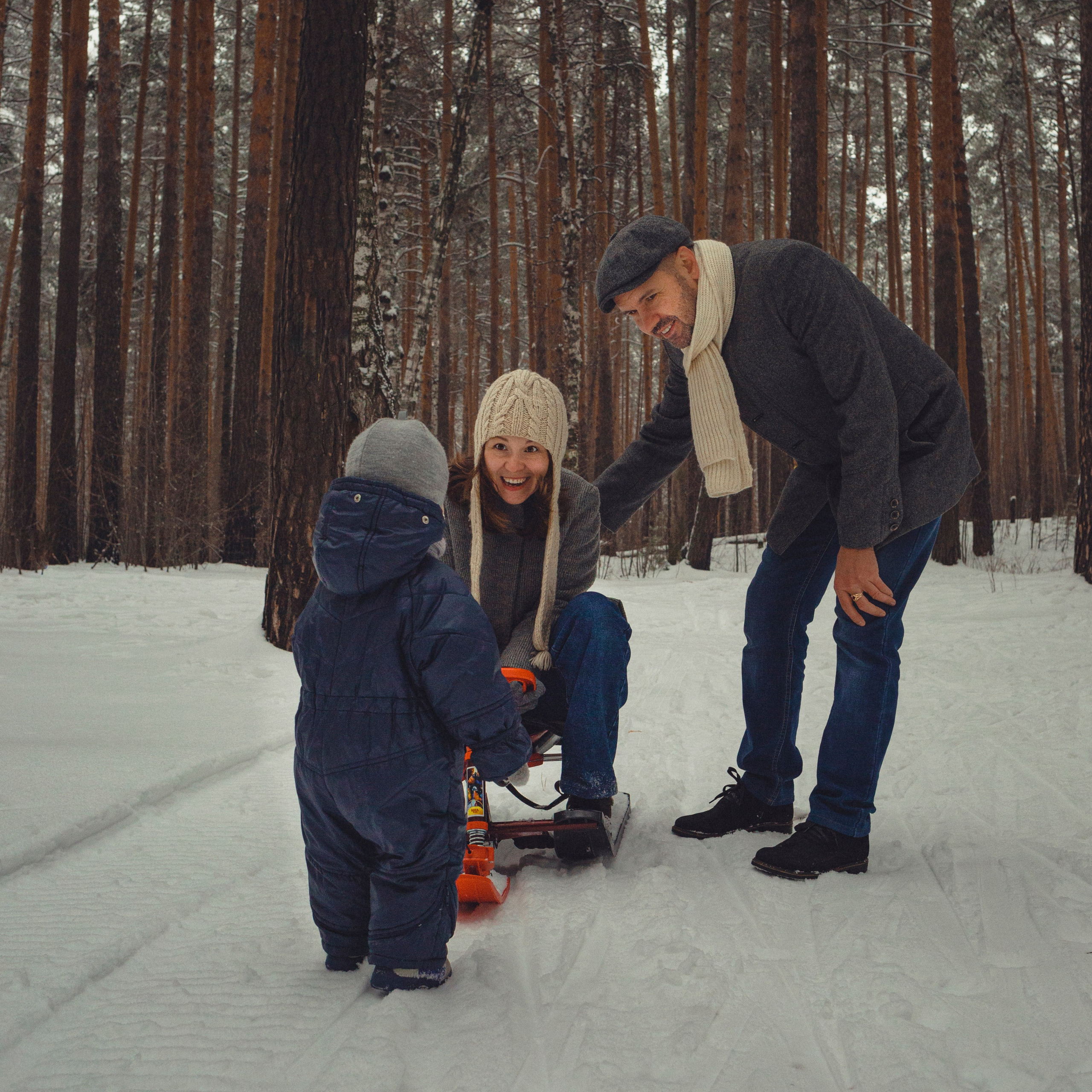 Семейная фотосессия в зимнем лесу. Марина Рерих — портретный фотограф в Екатеринбурге