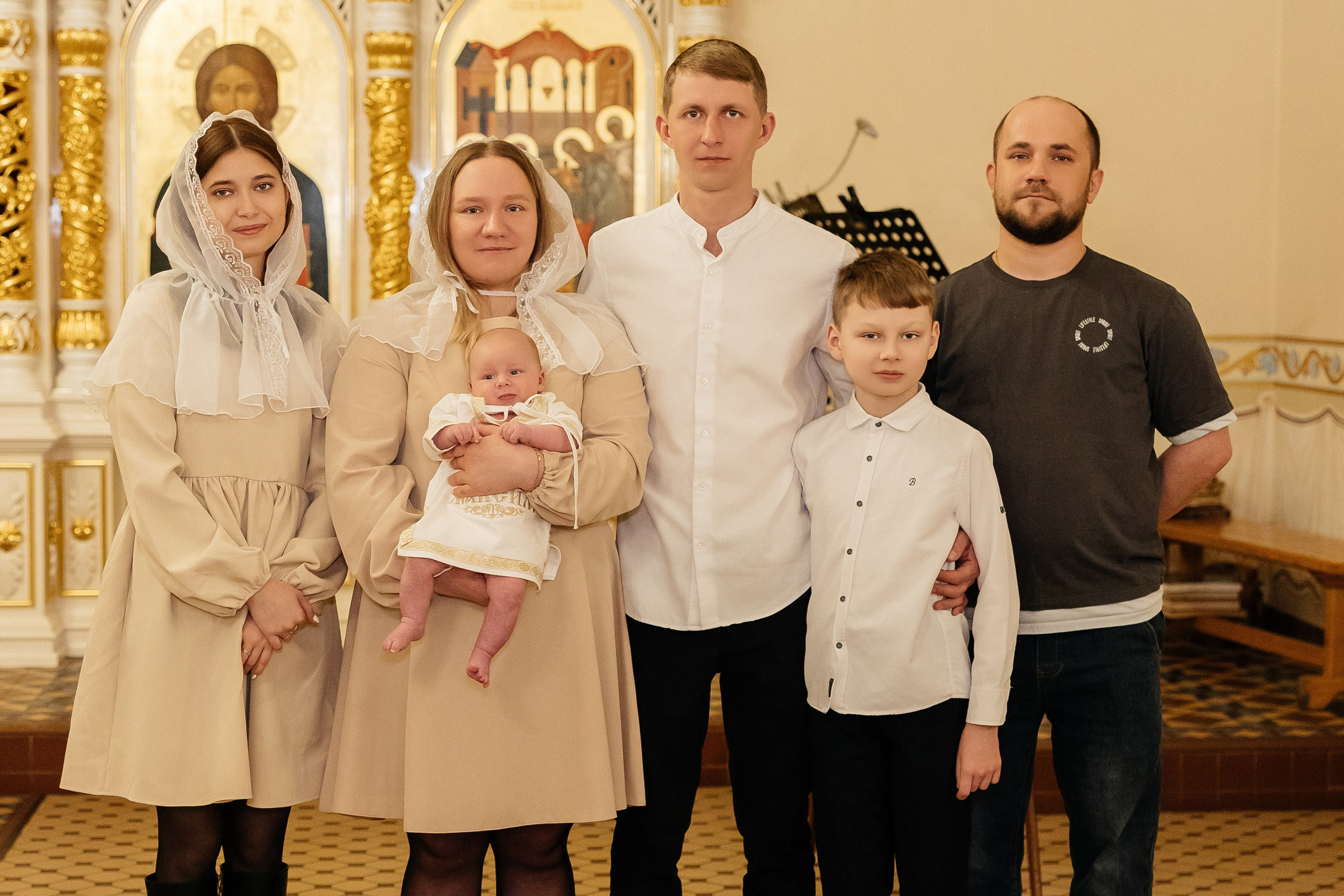 Таинство Крещения Максима и Александра. Храм Покрова Пресвятой Богородицы