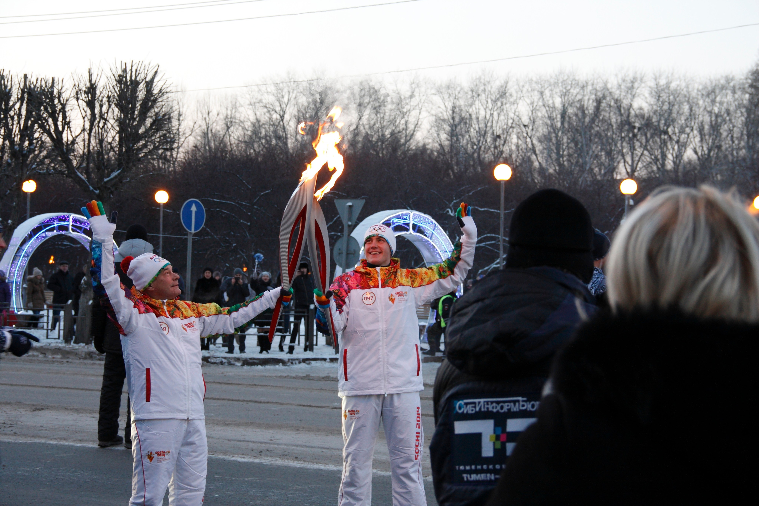 Эстафета Олимпийского огня в Тюмени. Фотограф в Тюмени Александр Григоров