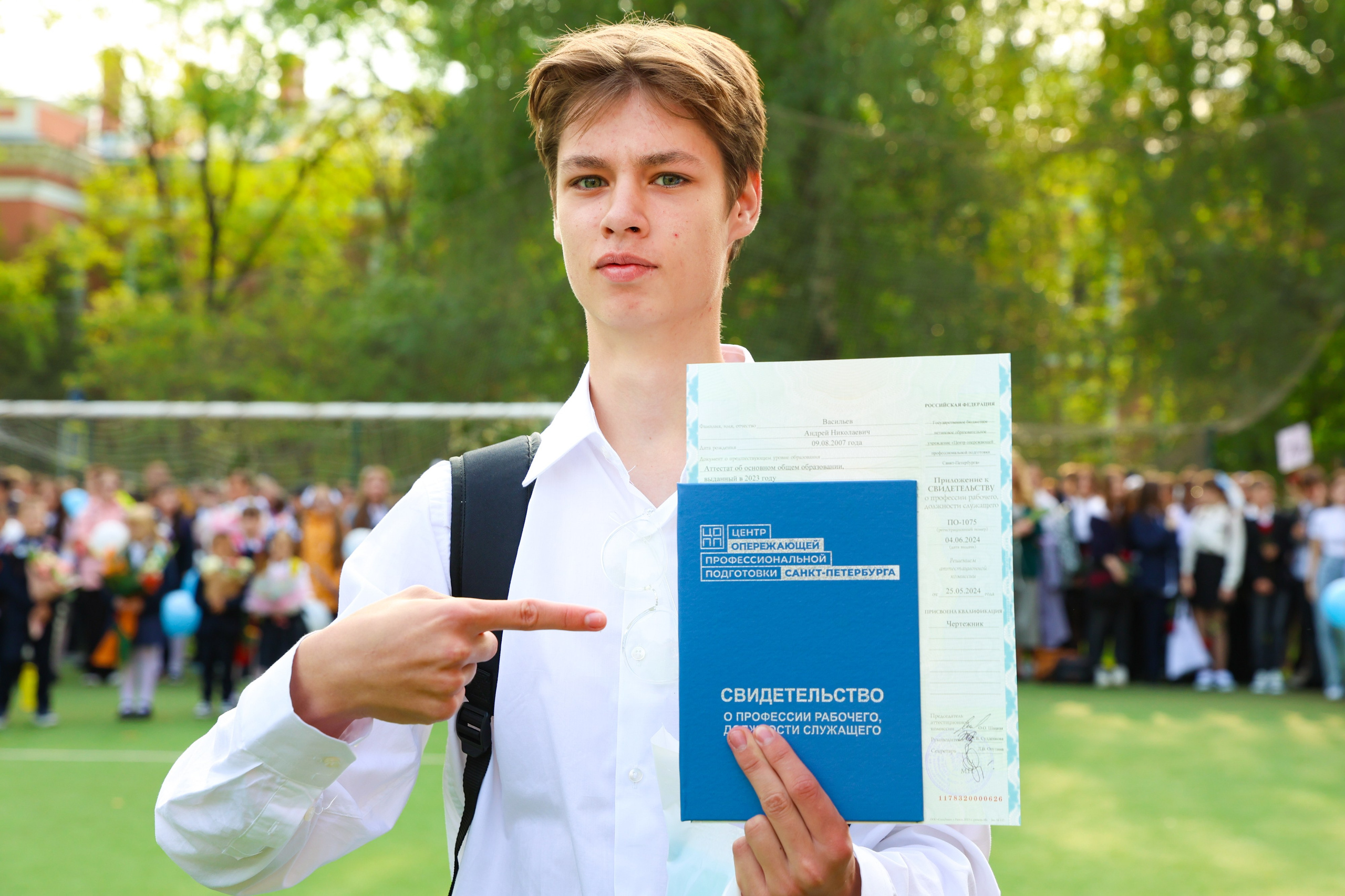 1 сентября в школе № 500. Фотограф Дарья Попова