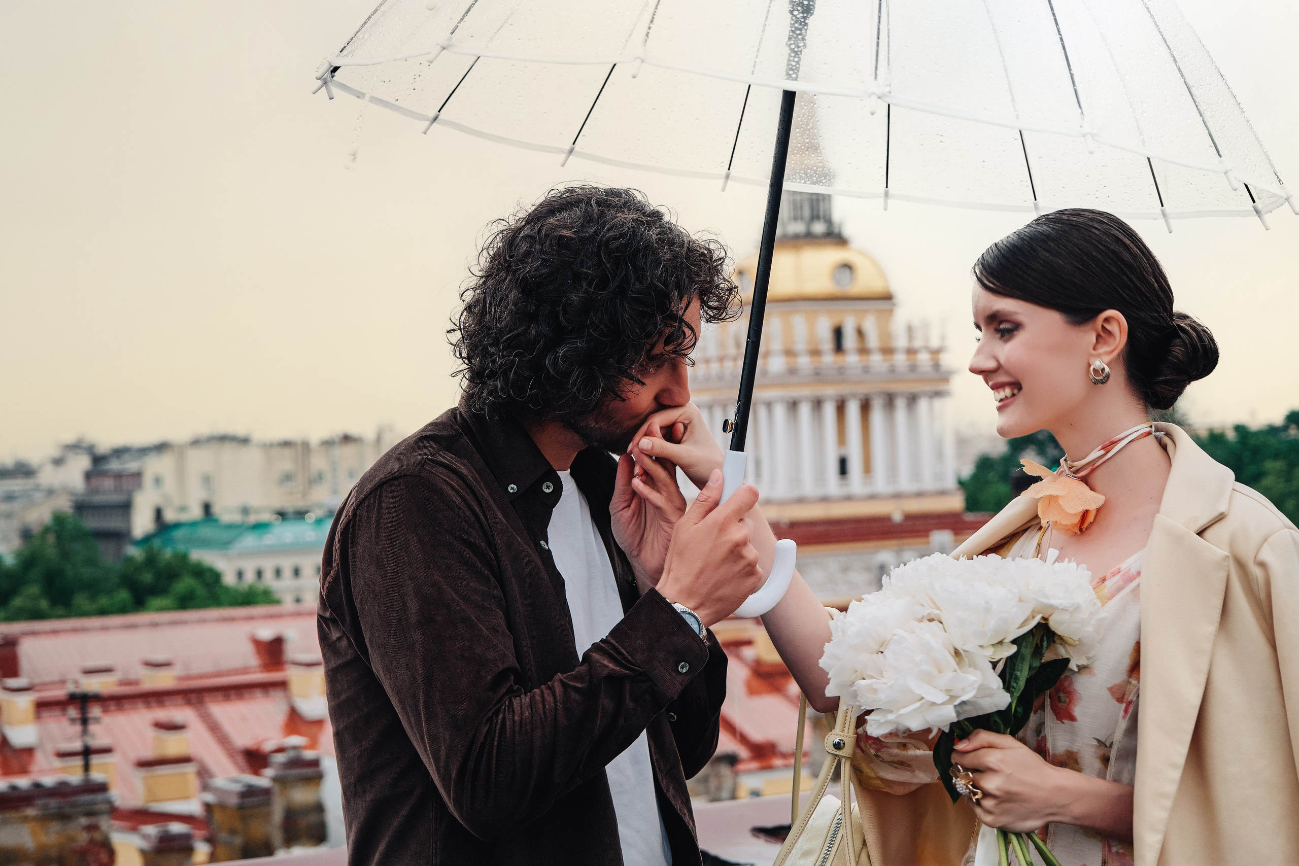 Никита и Диана. Лавстори на крыше. Портретный фотограф на новый год в Москве Виктория Колышева