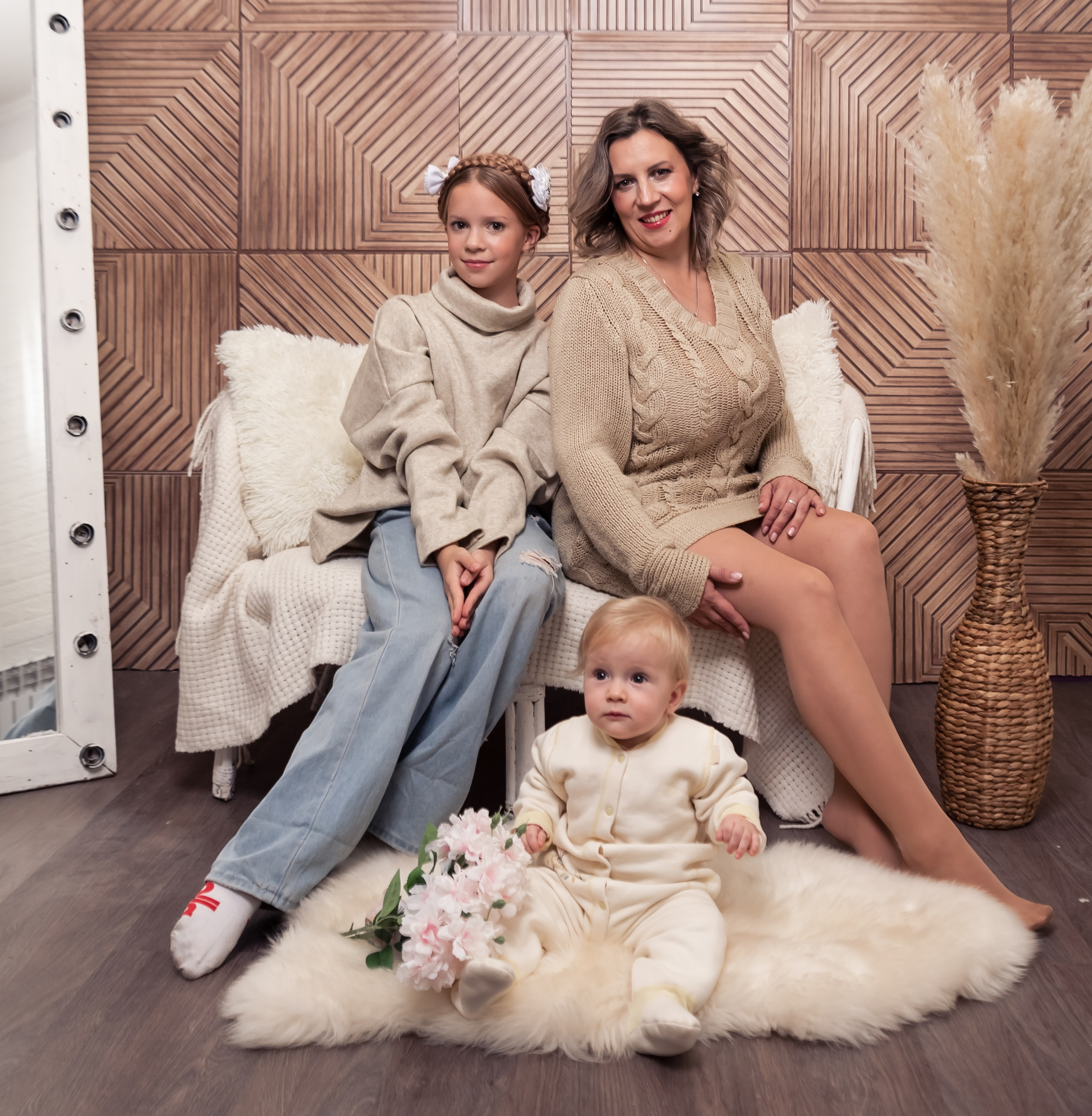 Семейная съемка Юлии с дочками. Фотограф Тула творческие фотосессии недорого Ольга Ромашина