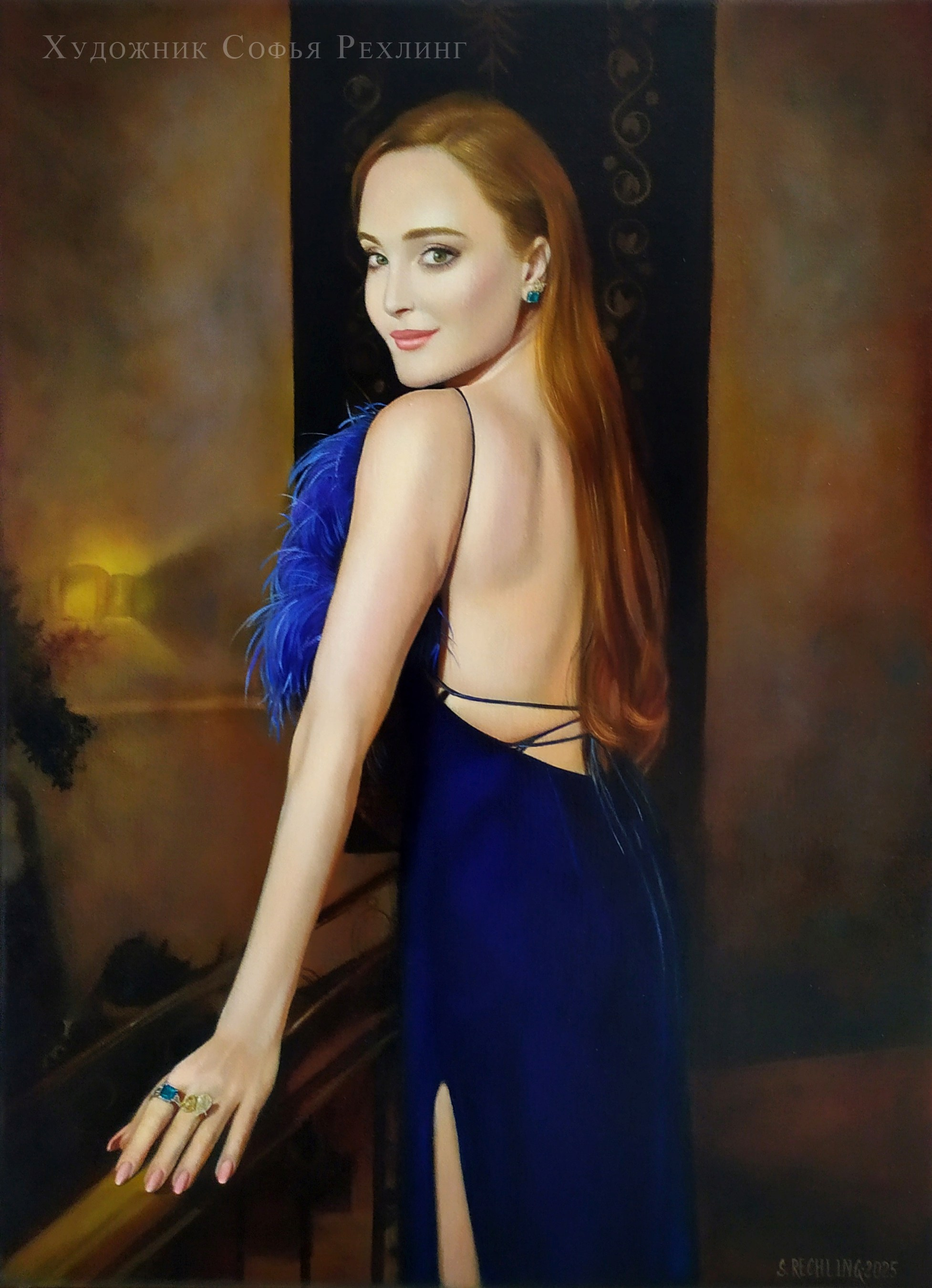 Заказать портрет по фотографии. Живопись. Художник Софья Рехлинг. Женский портрет. 