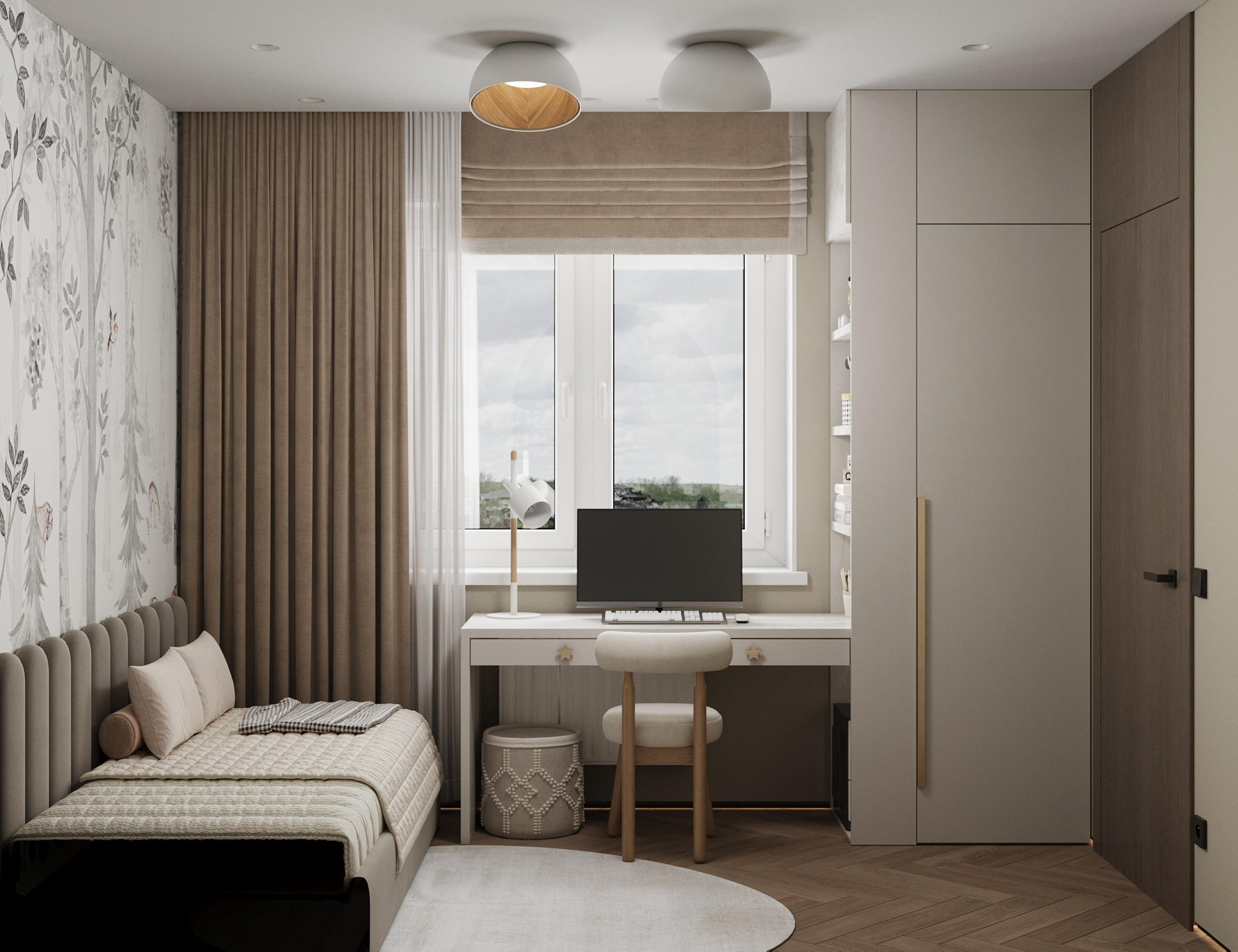 Квартира 55 м² г. Иркутск. ПРОЕКТИРОВАНИЕ ИНТЕРЬЕРОВ И АРХИТЕКТУРНЫХ РЕШЕНИЙ В СТУДИИ SHELOFAST DESIGN