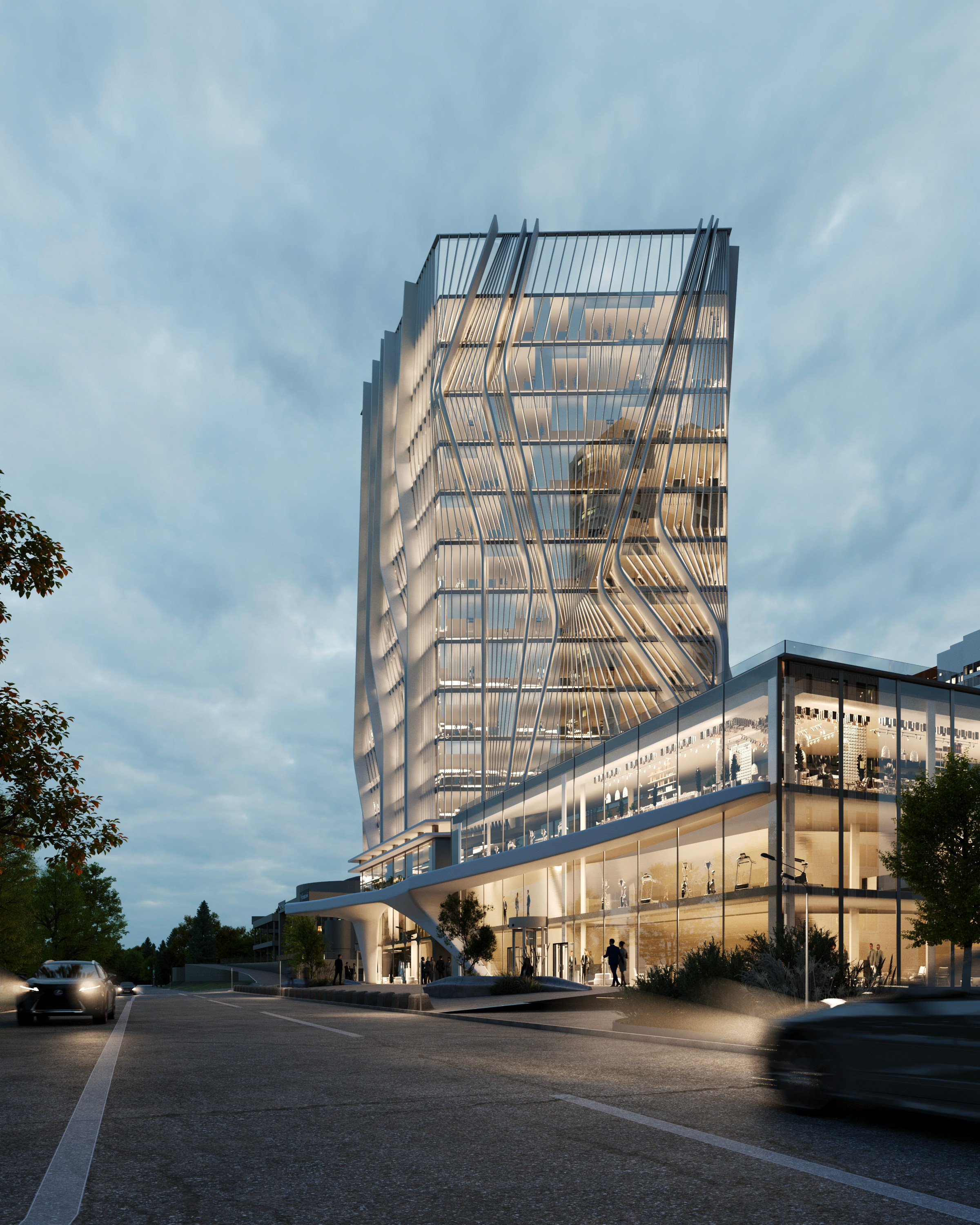 Многофункциональный центр Рублевской шоссе. Интерьеры и архитекура