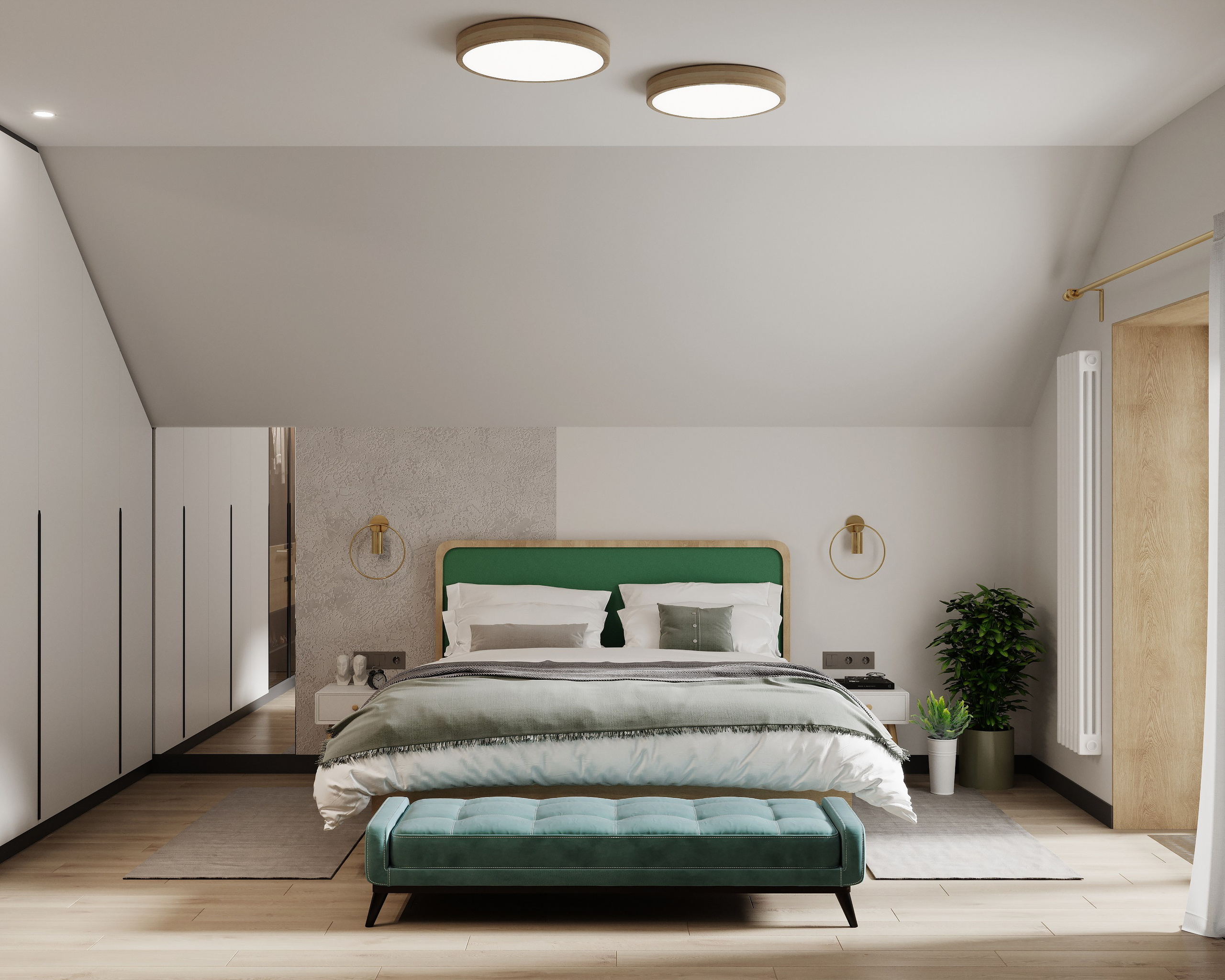 Визуализация спальных комнат 53 m². Заказать 3d визуализацию интерьеров — Дарья Веденёва