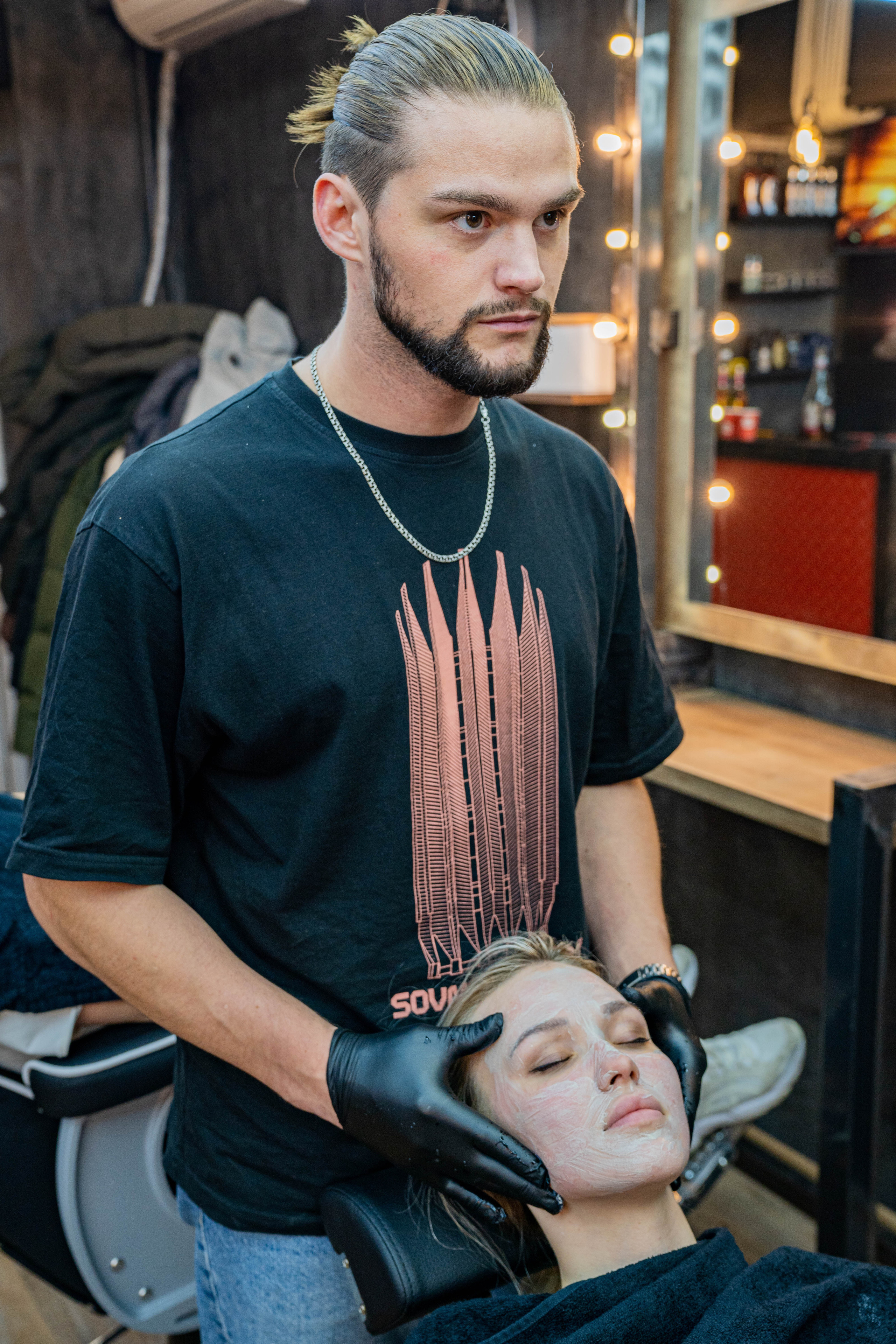 массаж лица в барбершопе