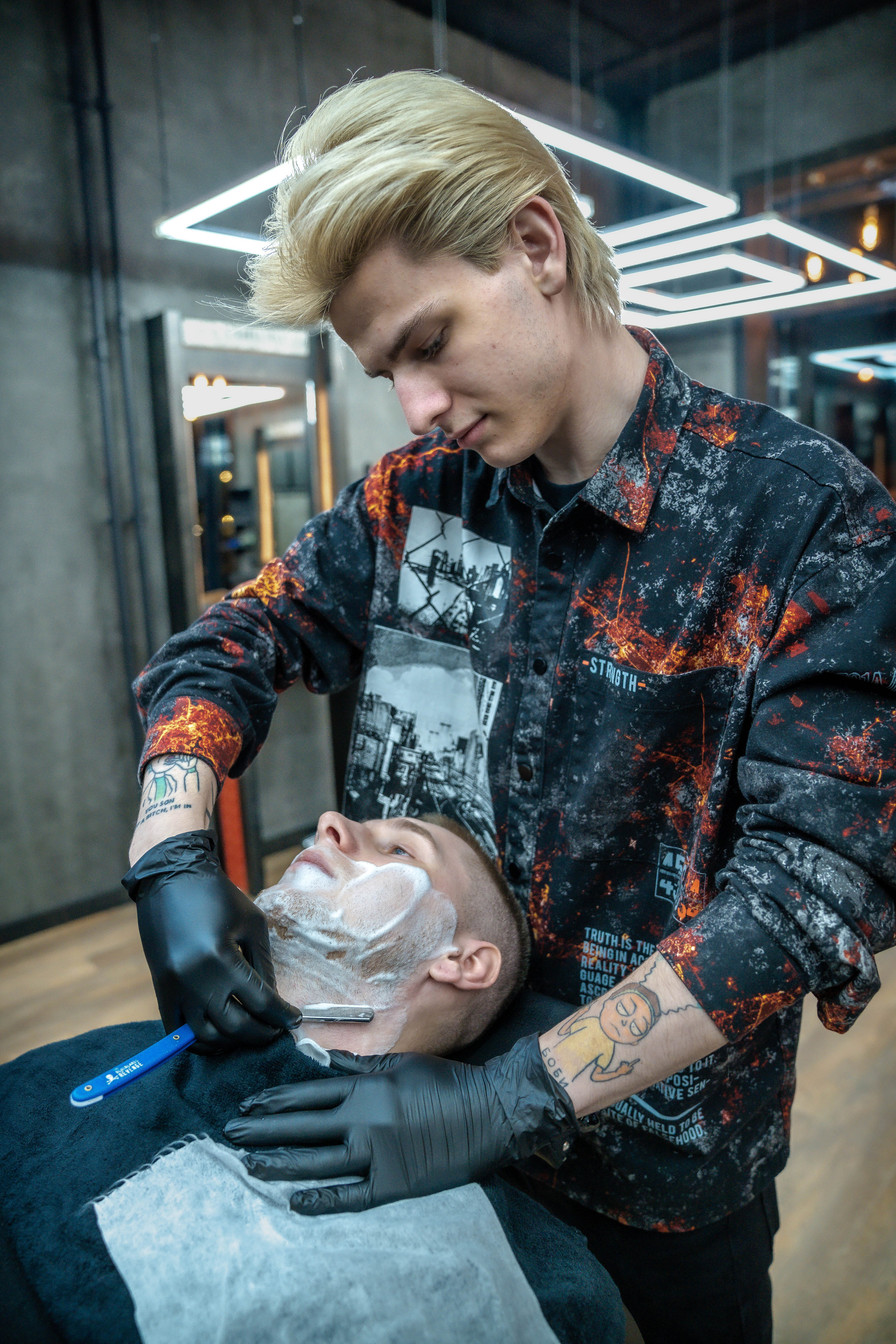 бритьё опасной бритвой