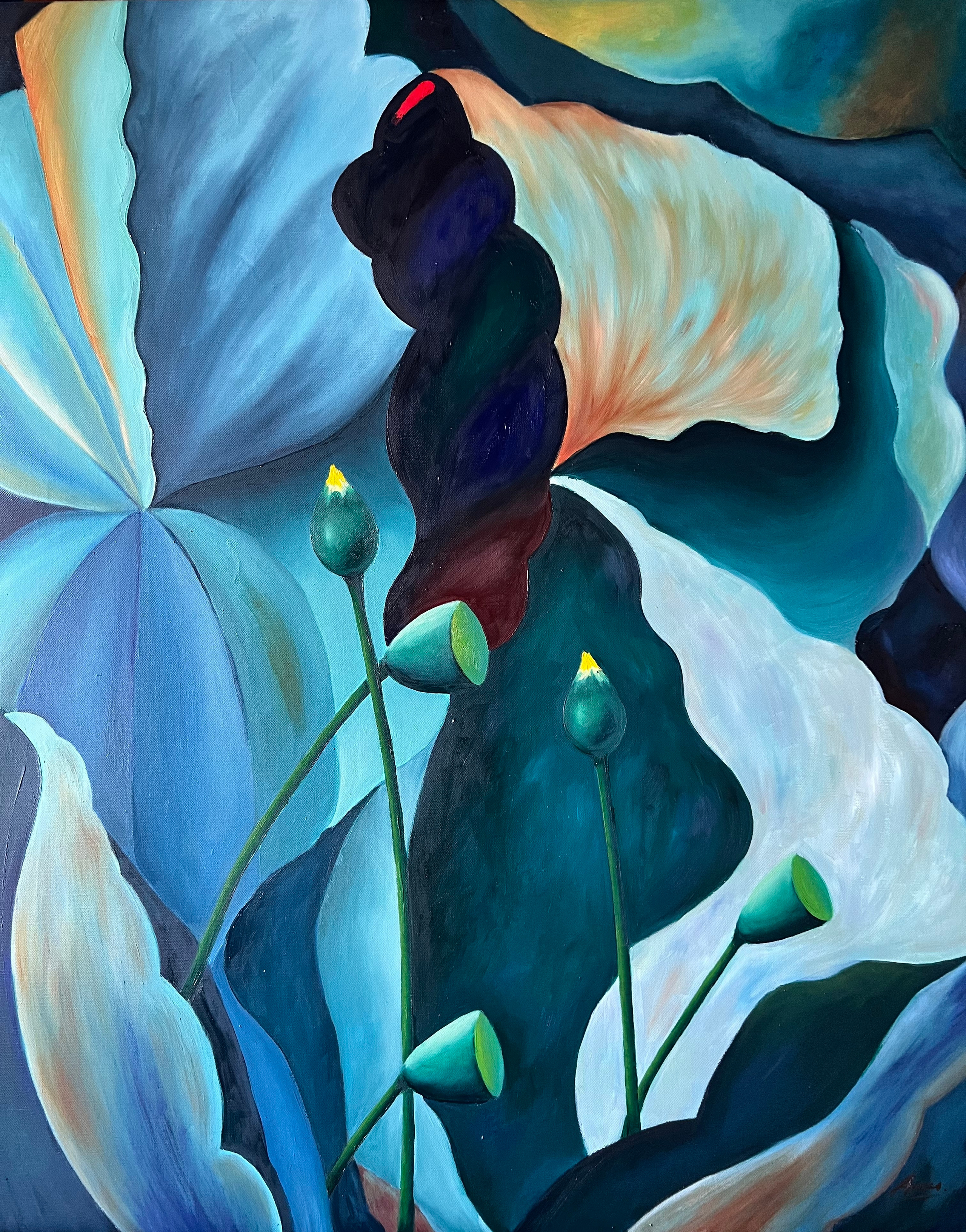 Water Lillies 7 . Oil on linen. 100 х 80 см 2022