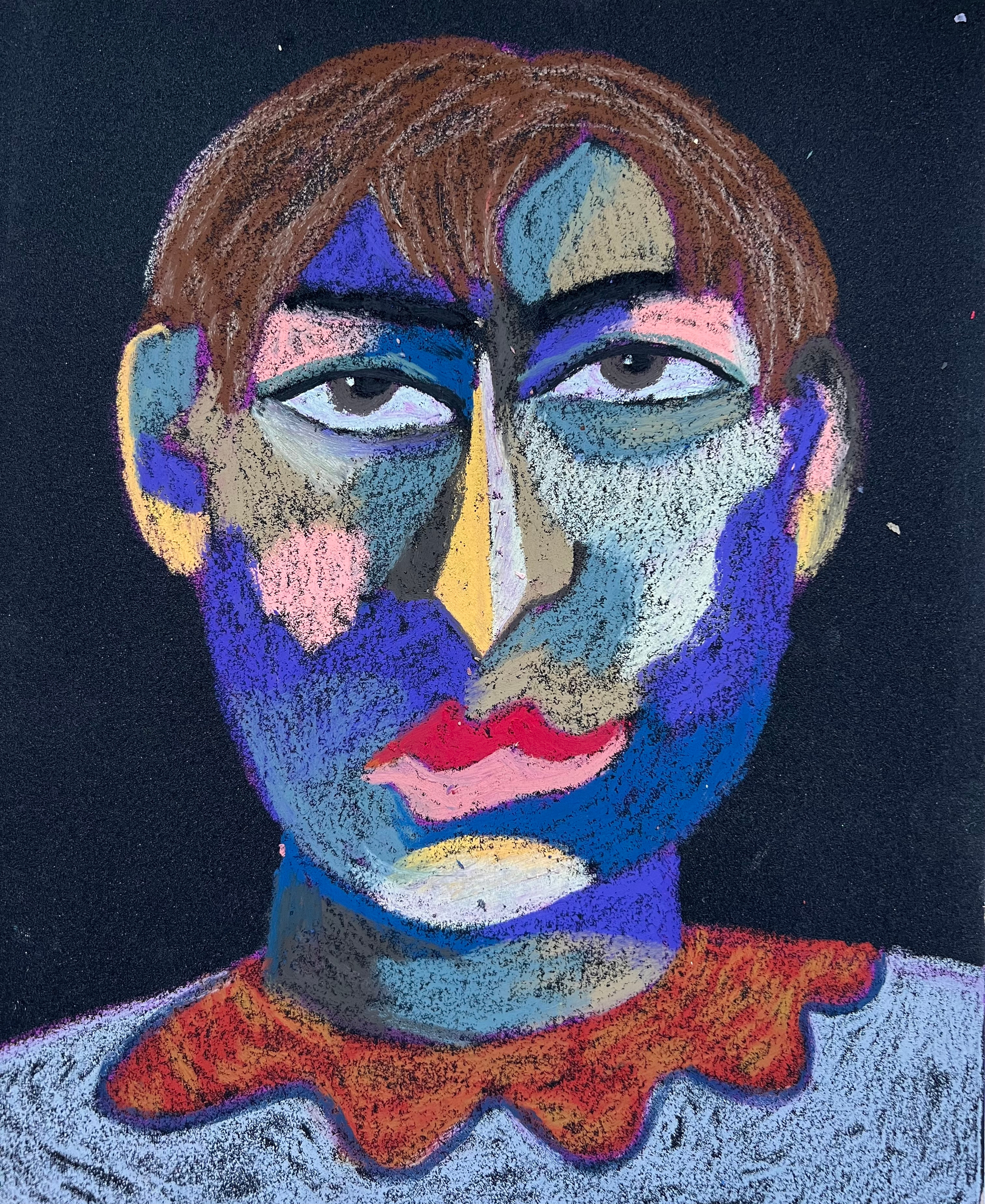 Title: Designer of the Past Material: Oil pastel, paper Size: 28 x 23 cm