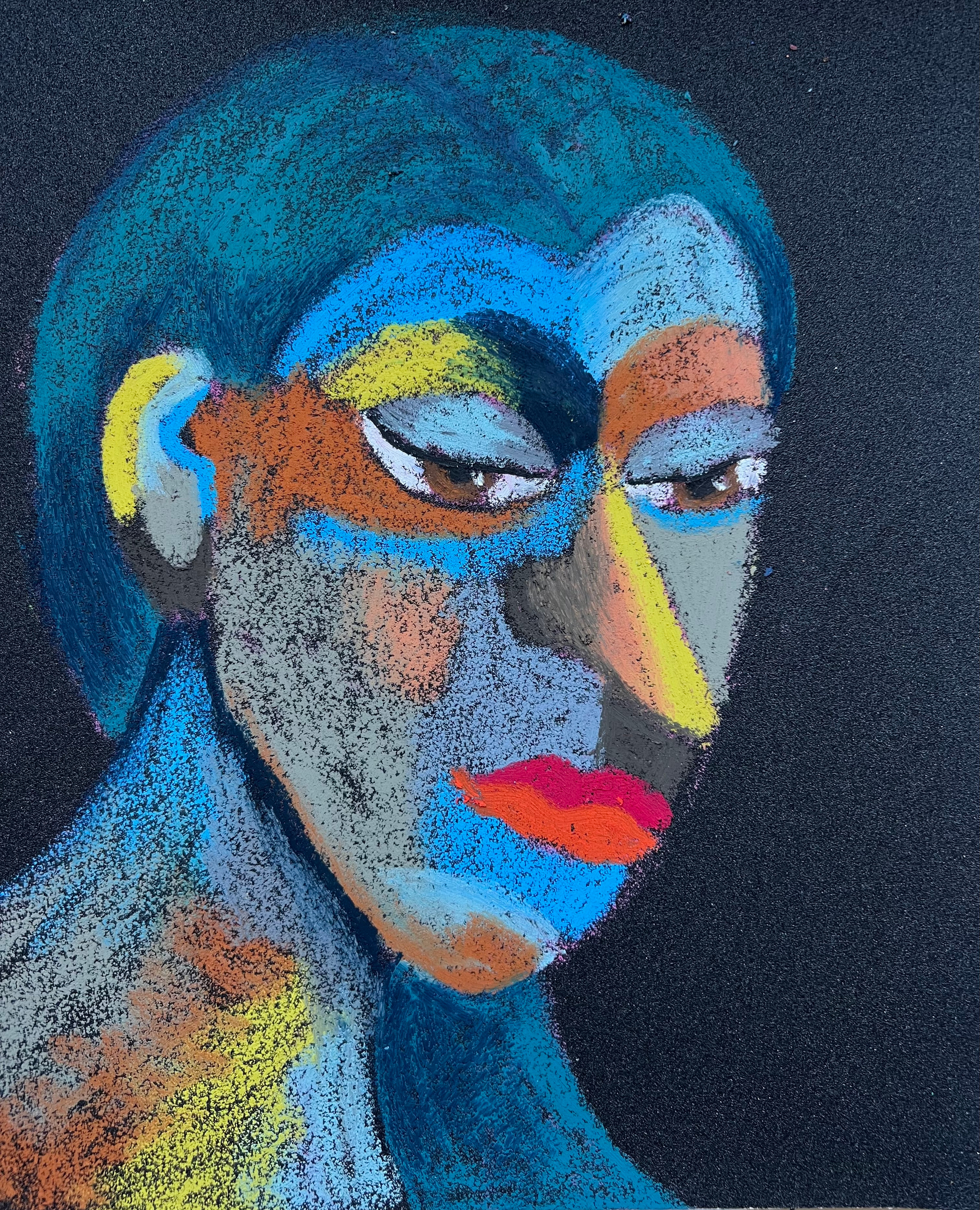 Title: Beloved Ukraine Material: Oil pastel, paper Size: 28 x 23 cm