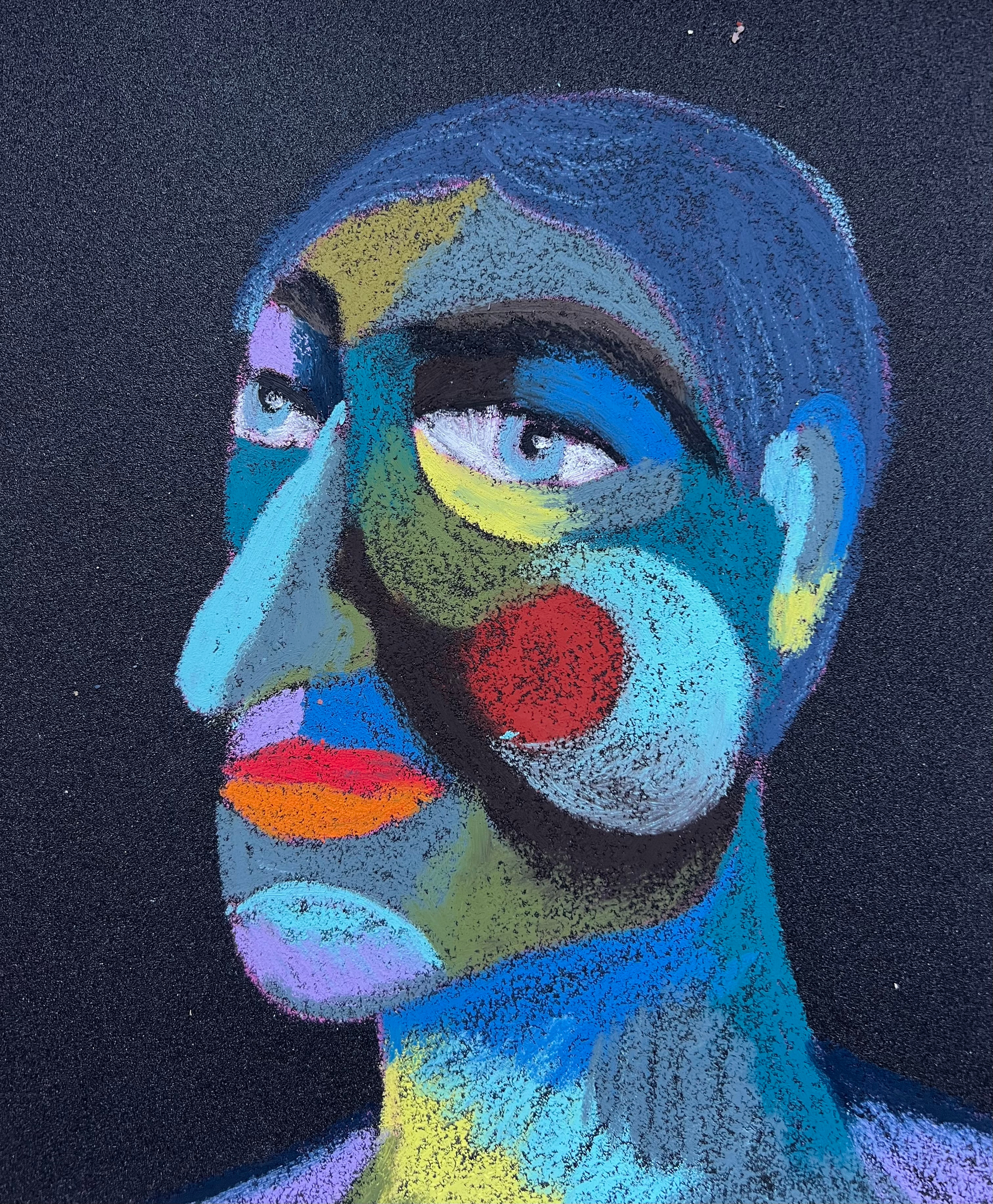 Title: Sweetheart Material: Oil pastel, paper Size: 28 x 23 cm