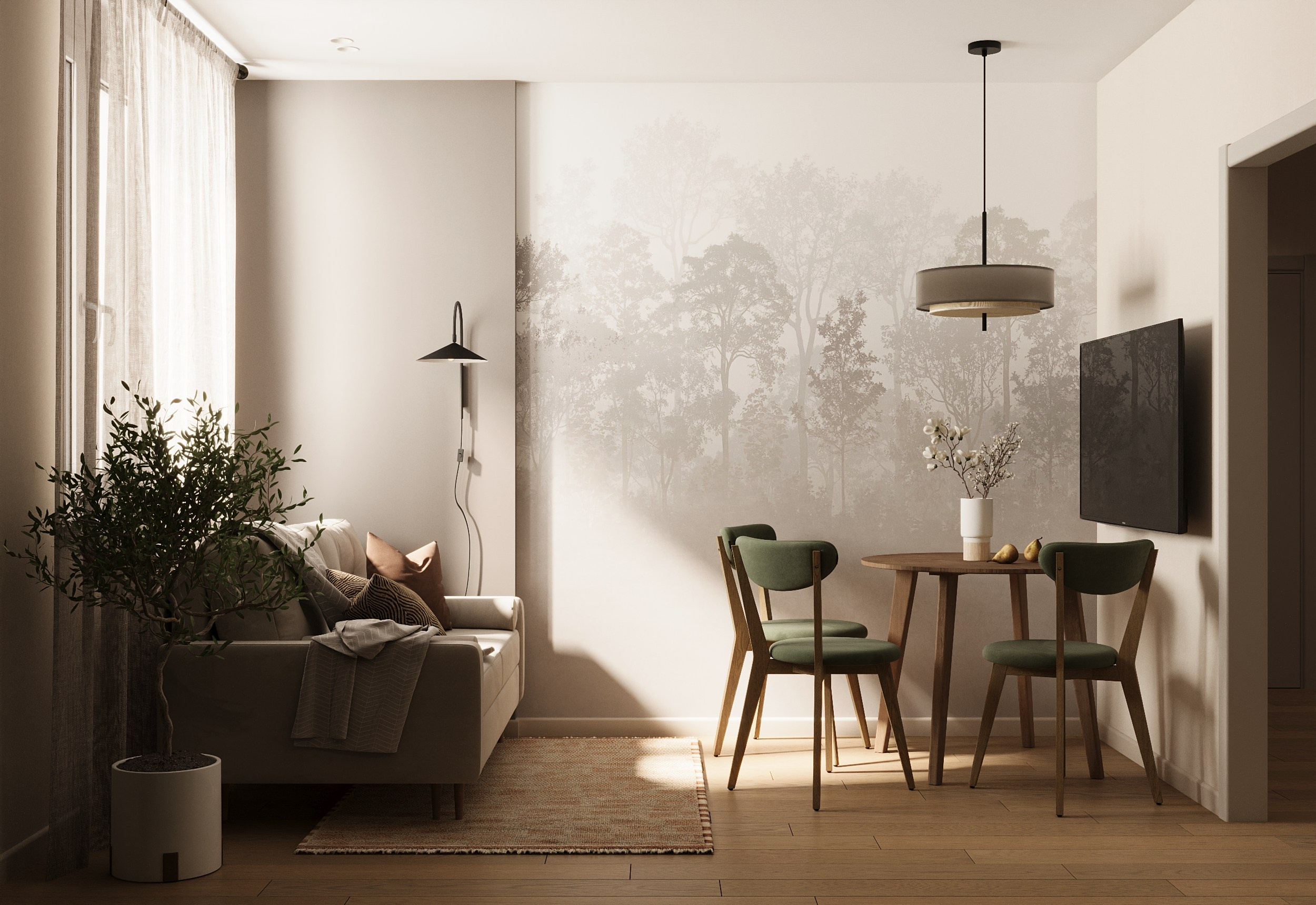 ЖК Открытие 65.8 м². Дизайнер интерьера квартир и частных домов в Казани