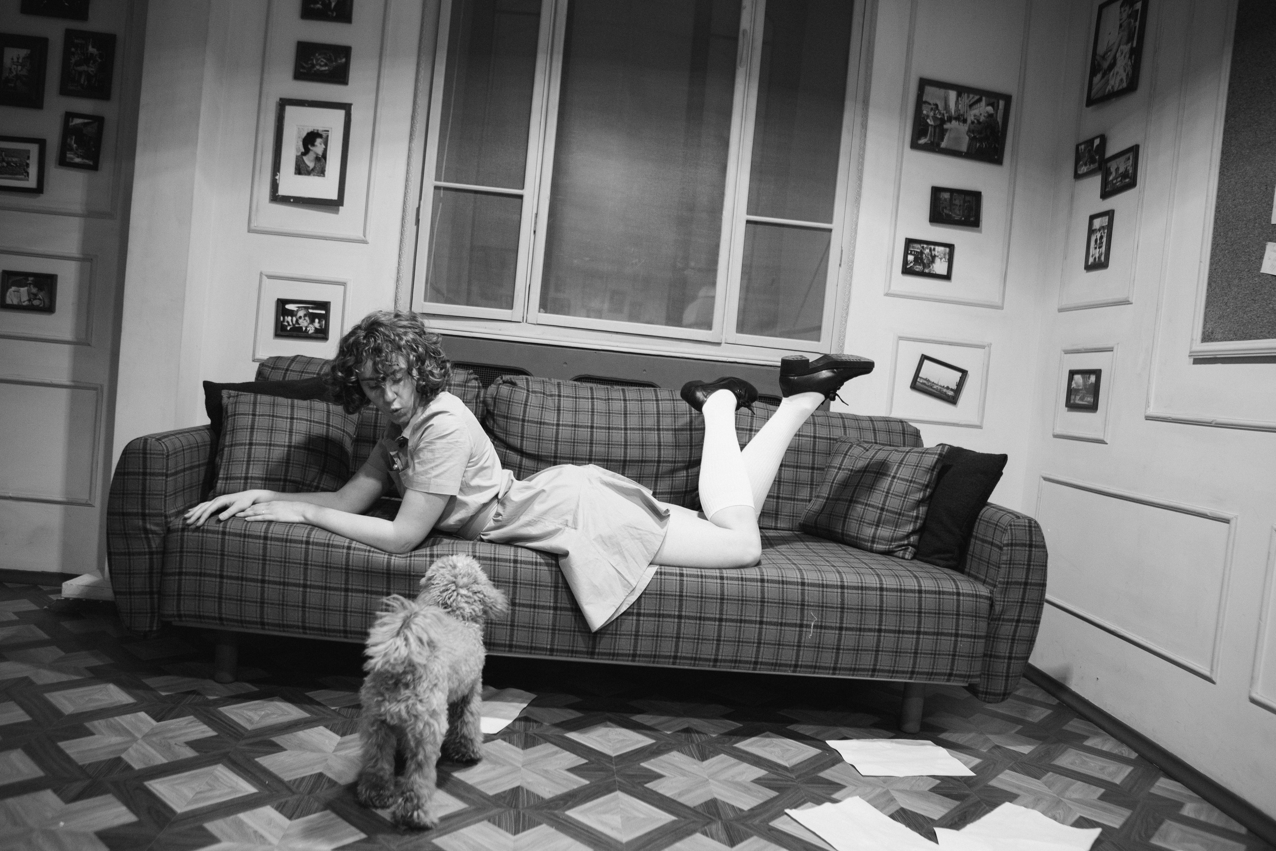 A cinematic daydream in the spirit of Wes Anderson’s style. Portrait, family and pet photographer in Cyprus, Ksenia Bourdelle