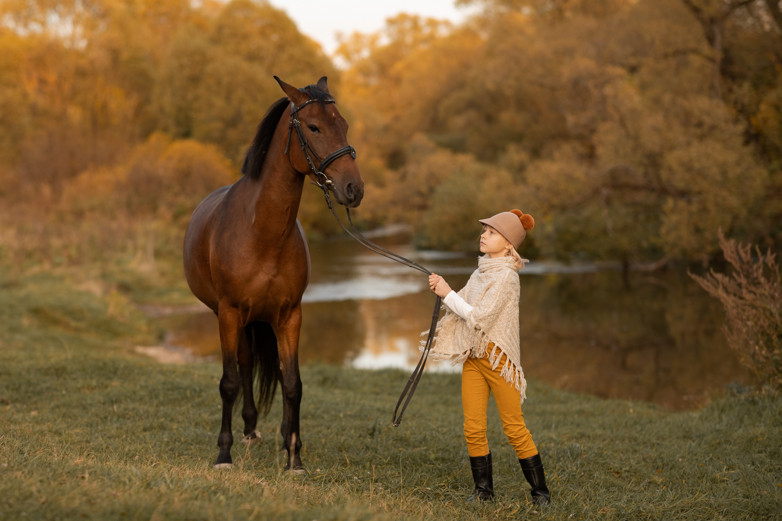 Фотопрогулка с лошадкой для Киры. Женский семейный фотограф Тула Москва Захарова Анна