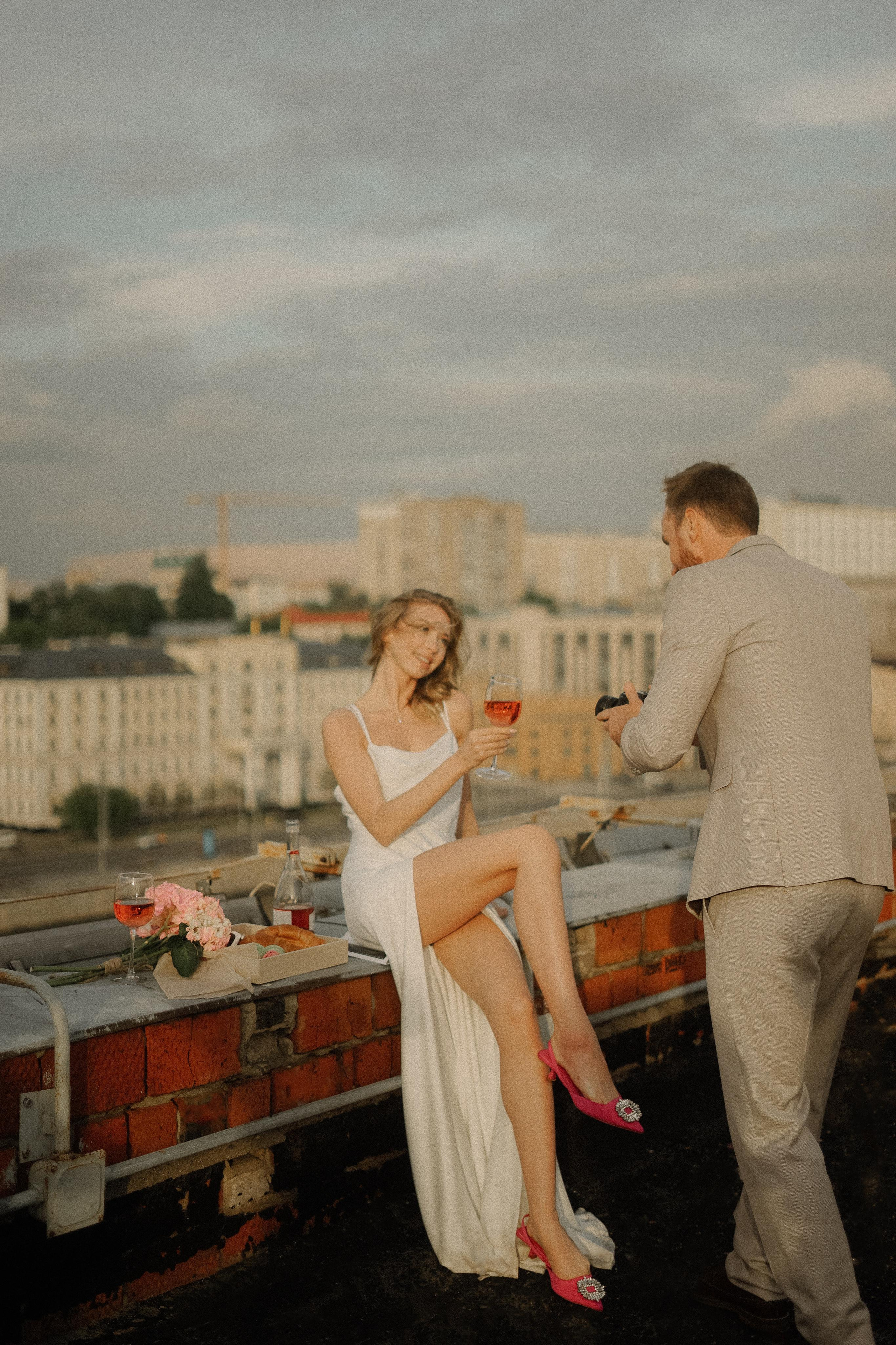 Злата и Илья. Крыша Москвы. Свадебный фотограф Марина Попова