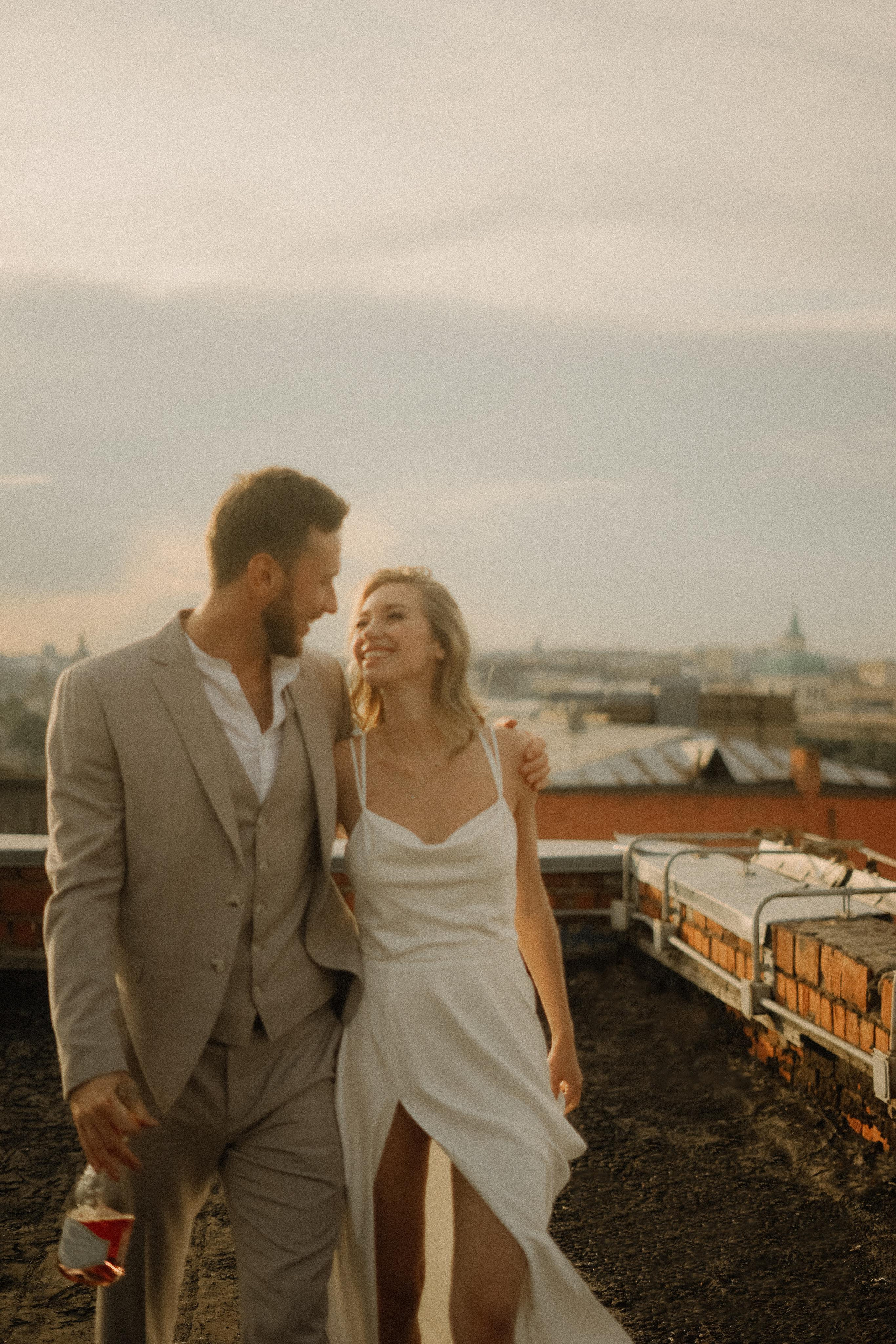 Злата и Илья. Крыша Москвы. Свадебный фотограф Марина Попова