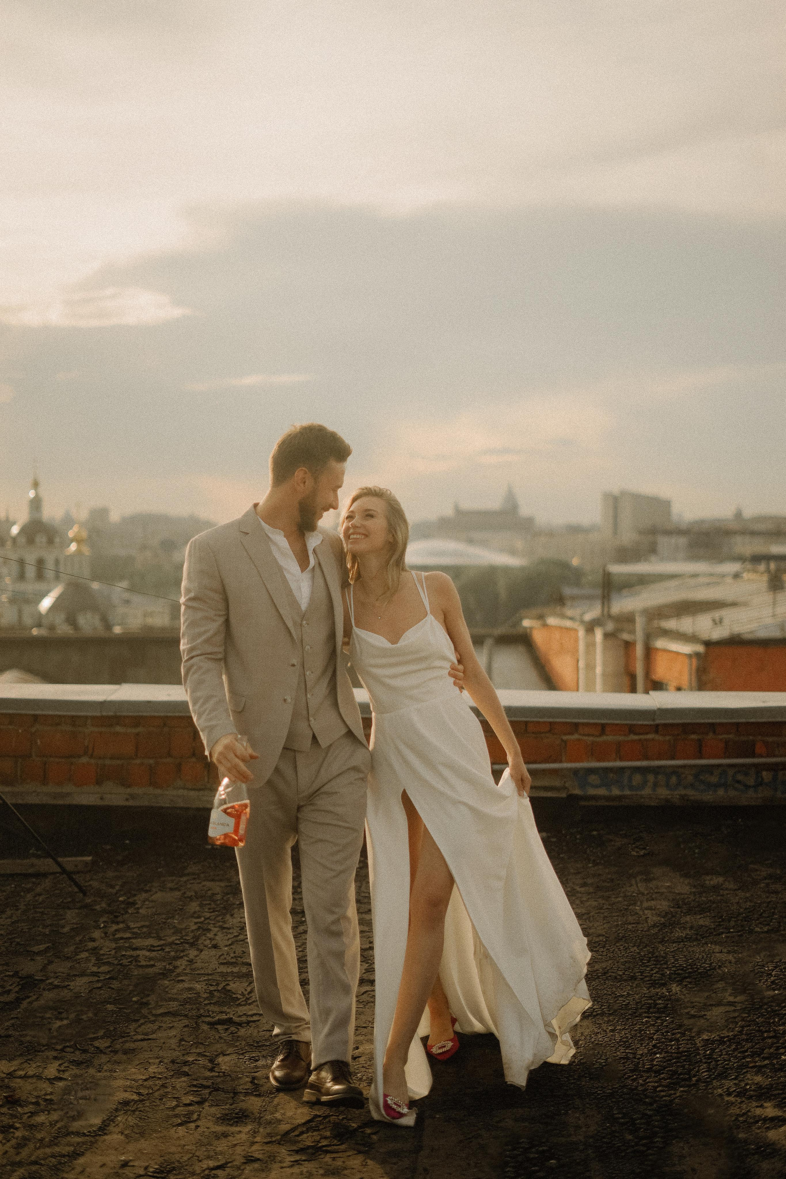 Злата и Илья. Крыша Москвы. Свадебный фотограф Марина Попова