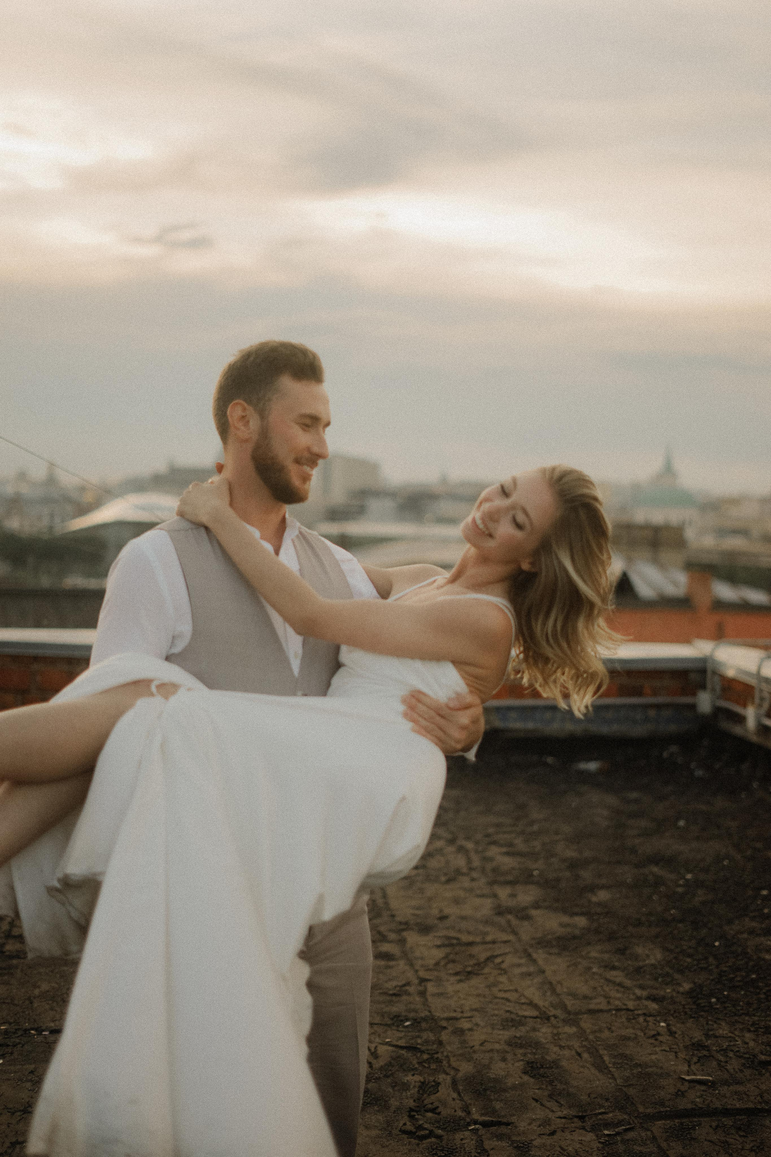 Злата и Илья. Крыша Москвы. Свадебный фотограф Марина Попова