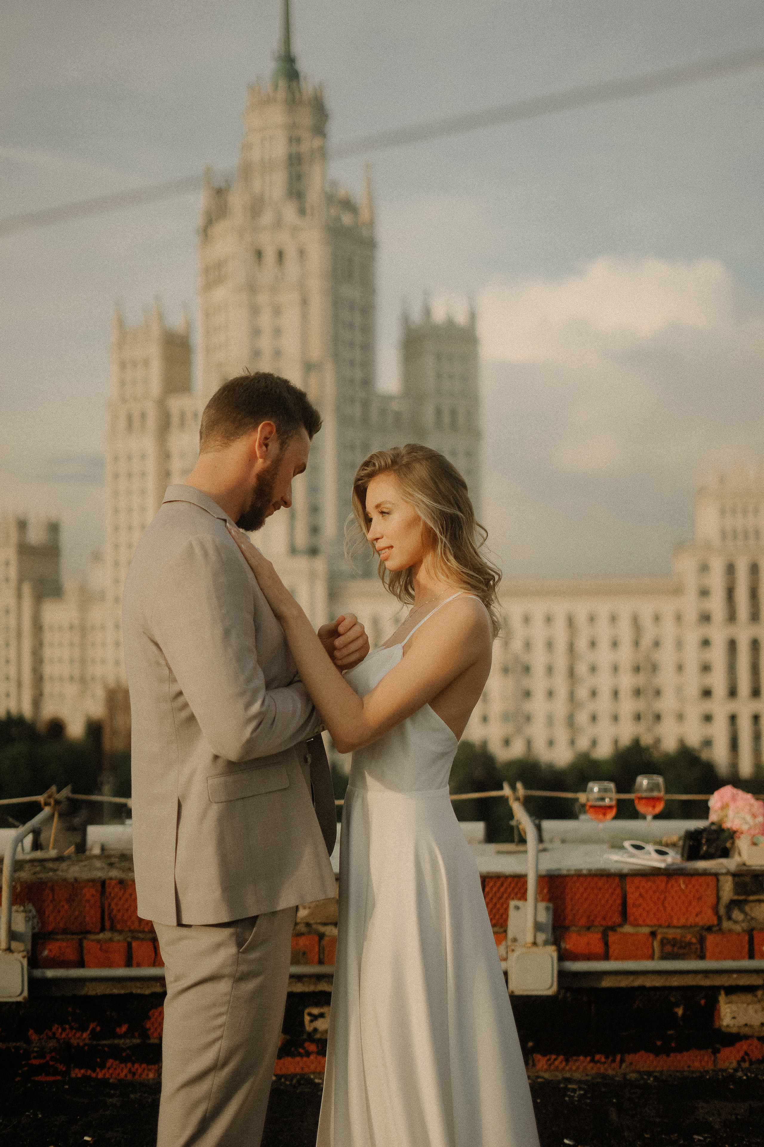 Злата и Илья. Крыша Москвы. Свадебный фотограф Марина Попова