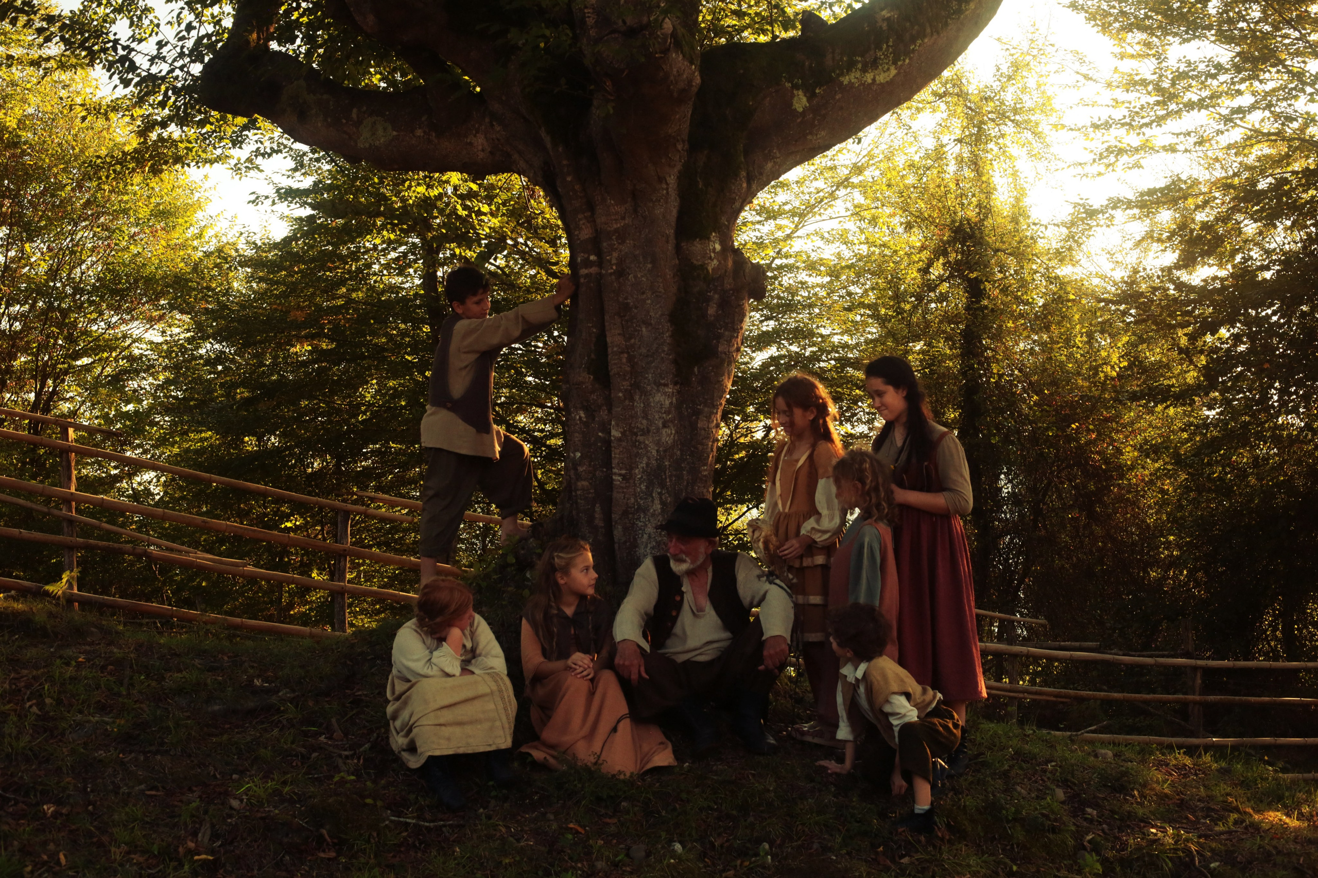 Кинематографическая съемка. Старик и дети. Ekaterina Beridze