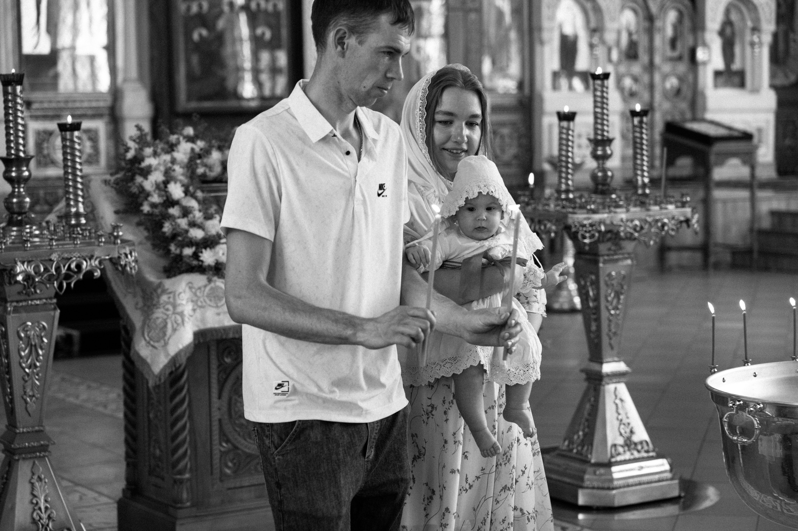 Таинство Крещения Дарьи (Храм Преполовения Пятидесятницы). Фотограф Ярута Оксана / Ростов-на-Дону