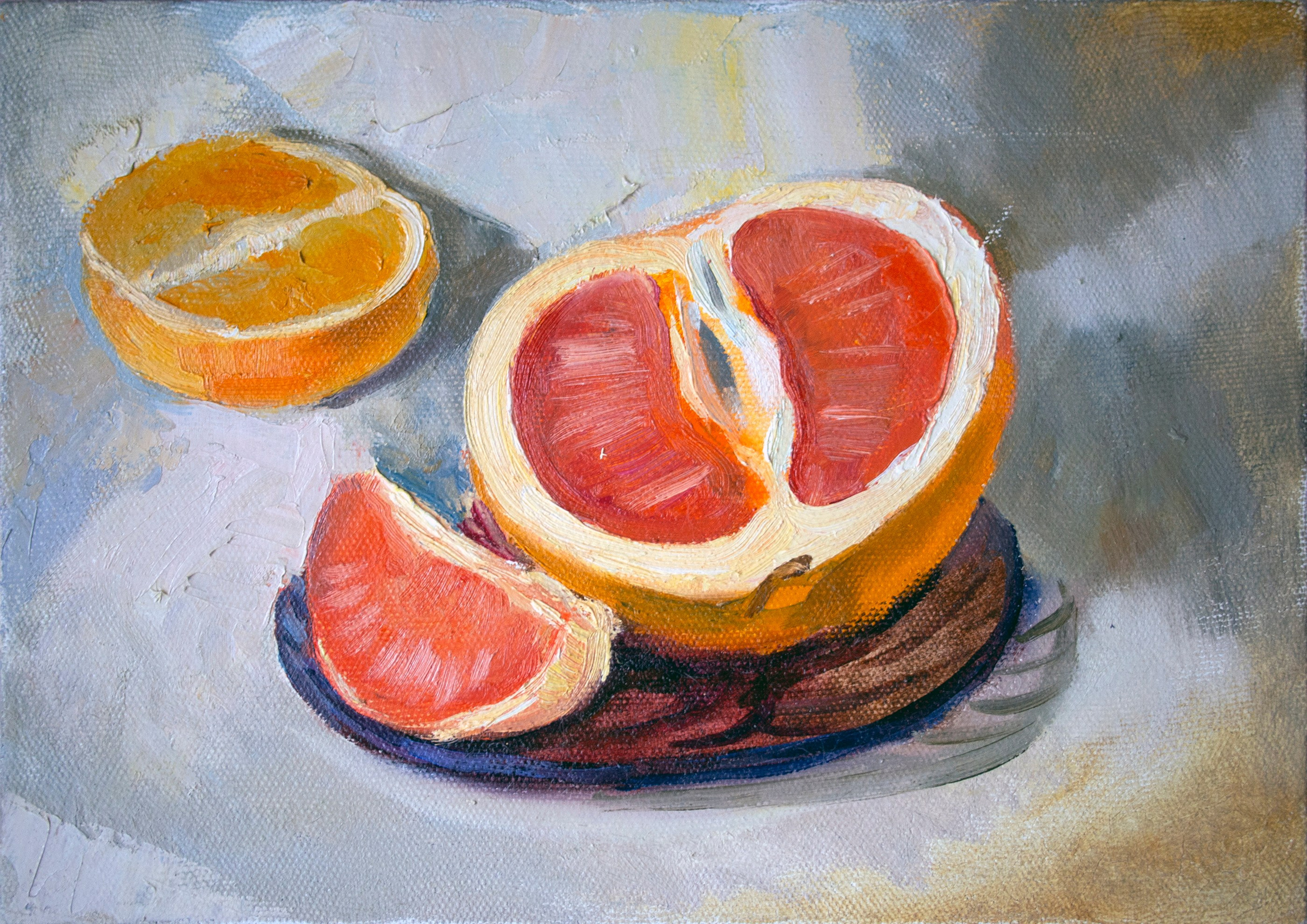 грейпфрут на блюдечке