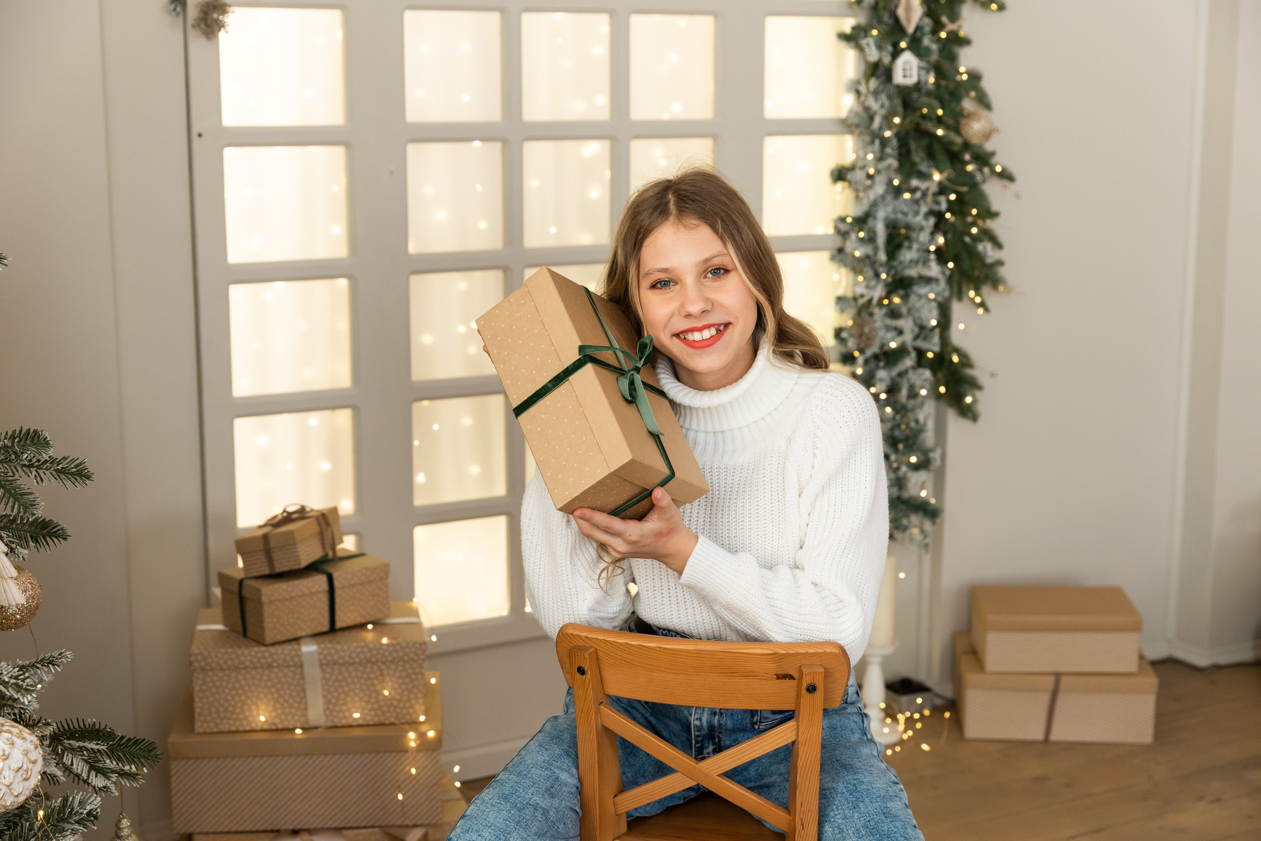 Новогодняя фотосессия в студии 4 класс. Семейный, детский, школьный фотограф в Благовещенске Яна Белоусова