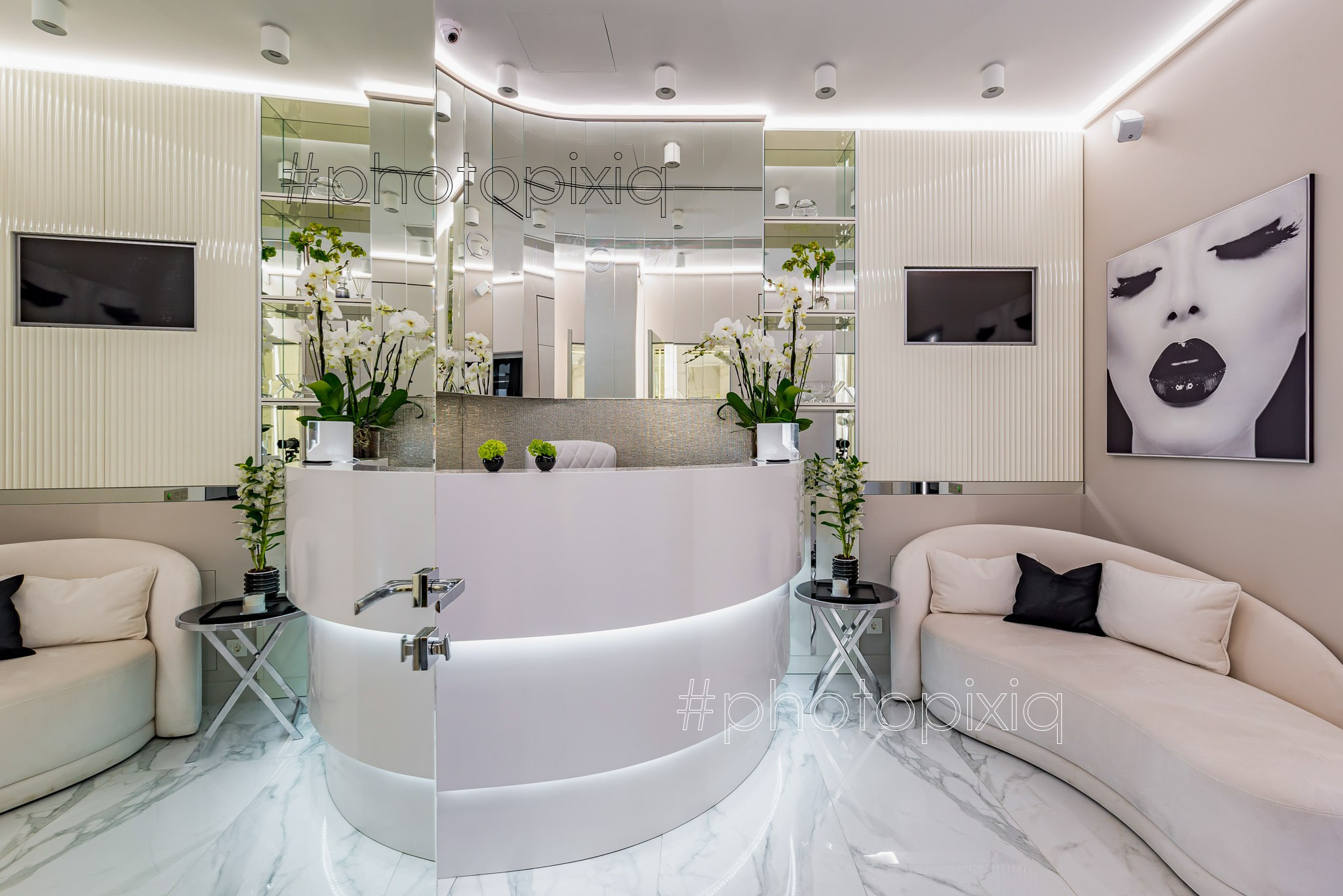 Интерьерная съёмка салона красоты GLOW. Интерьерная съёмка и виртуальные туры — Интерьерный фотограф Кузнецов Сергей (photopixiq)