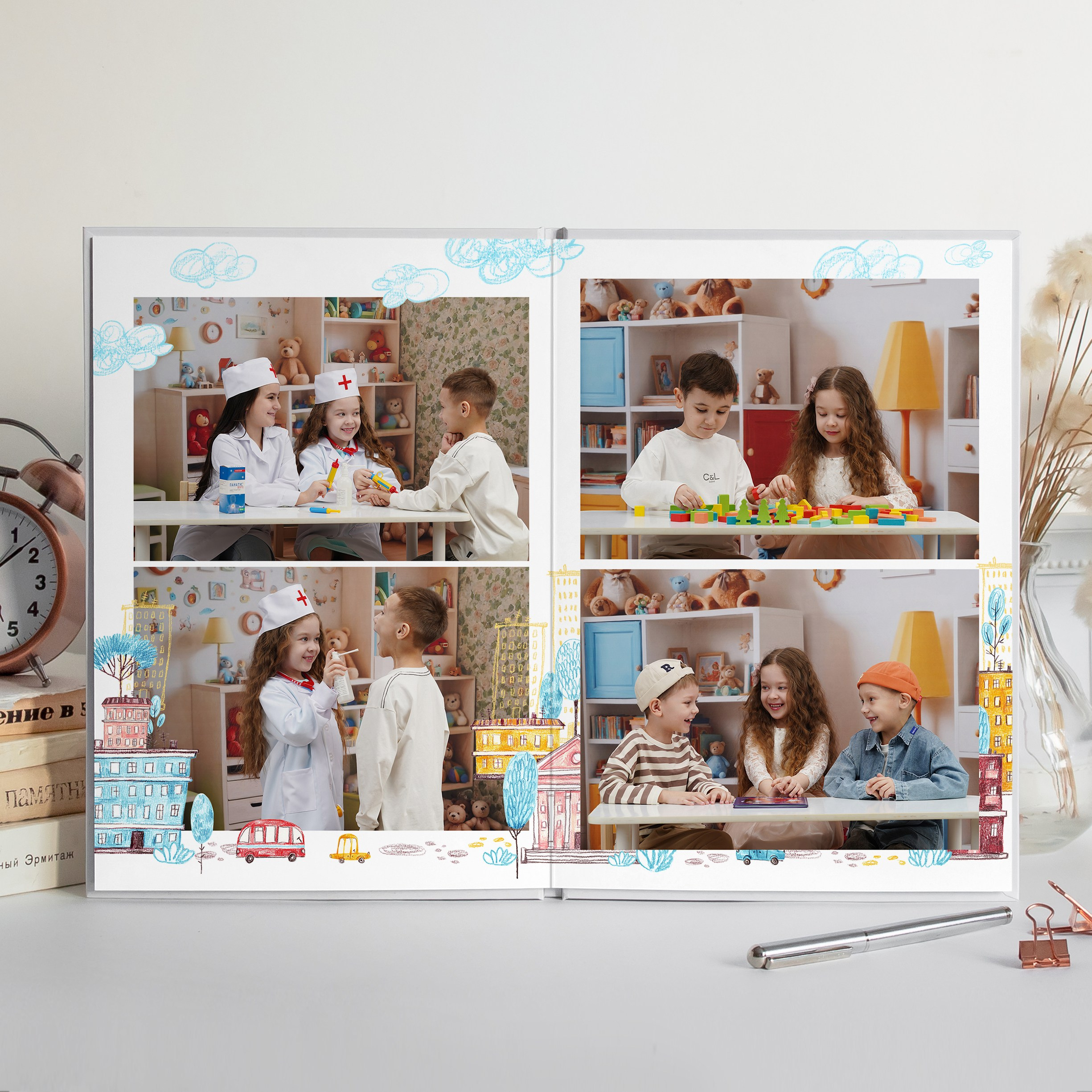 Городок-3300 рублей. Выпускные альбомы в Набережных Челнах