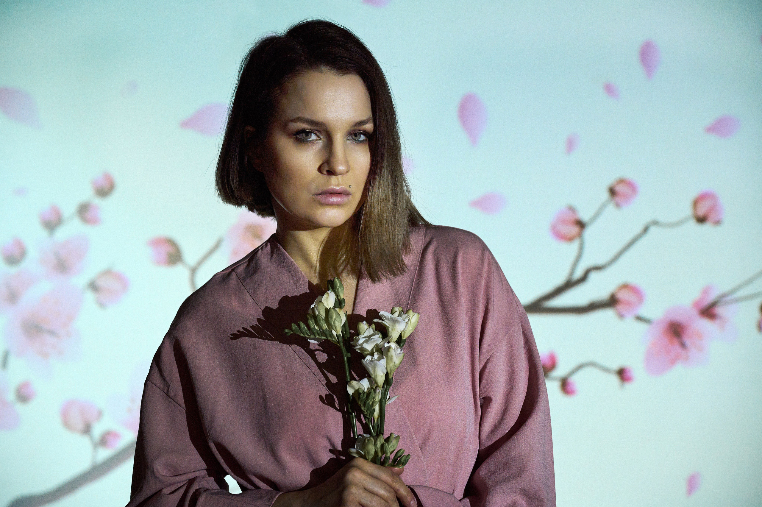 Фотосессия Ксении с проектором