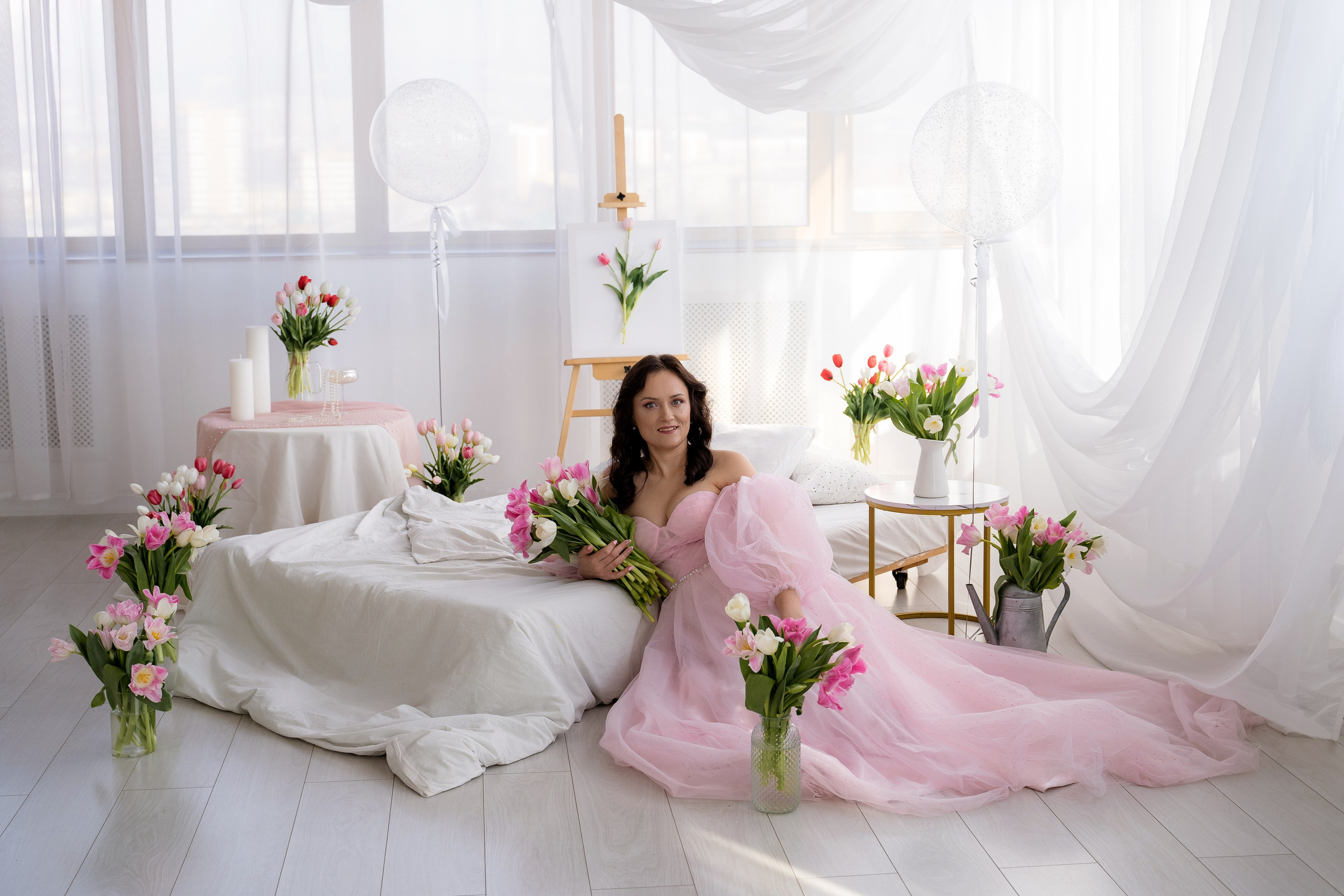 Тюльпановое настроение. Фотостудия Малина в городе Улан-Удэ. Фотограф Ирина Жарникова