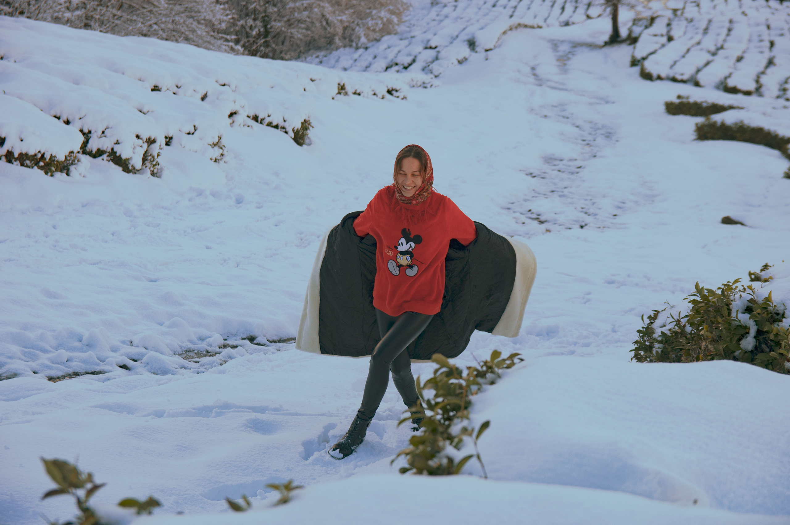 В снегу. Главная