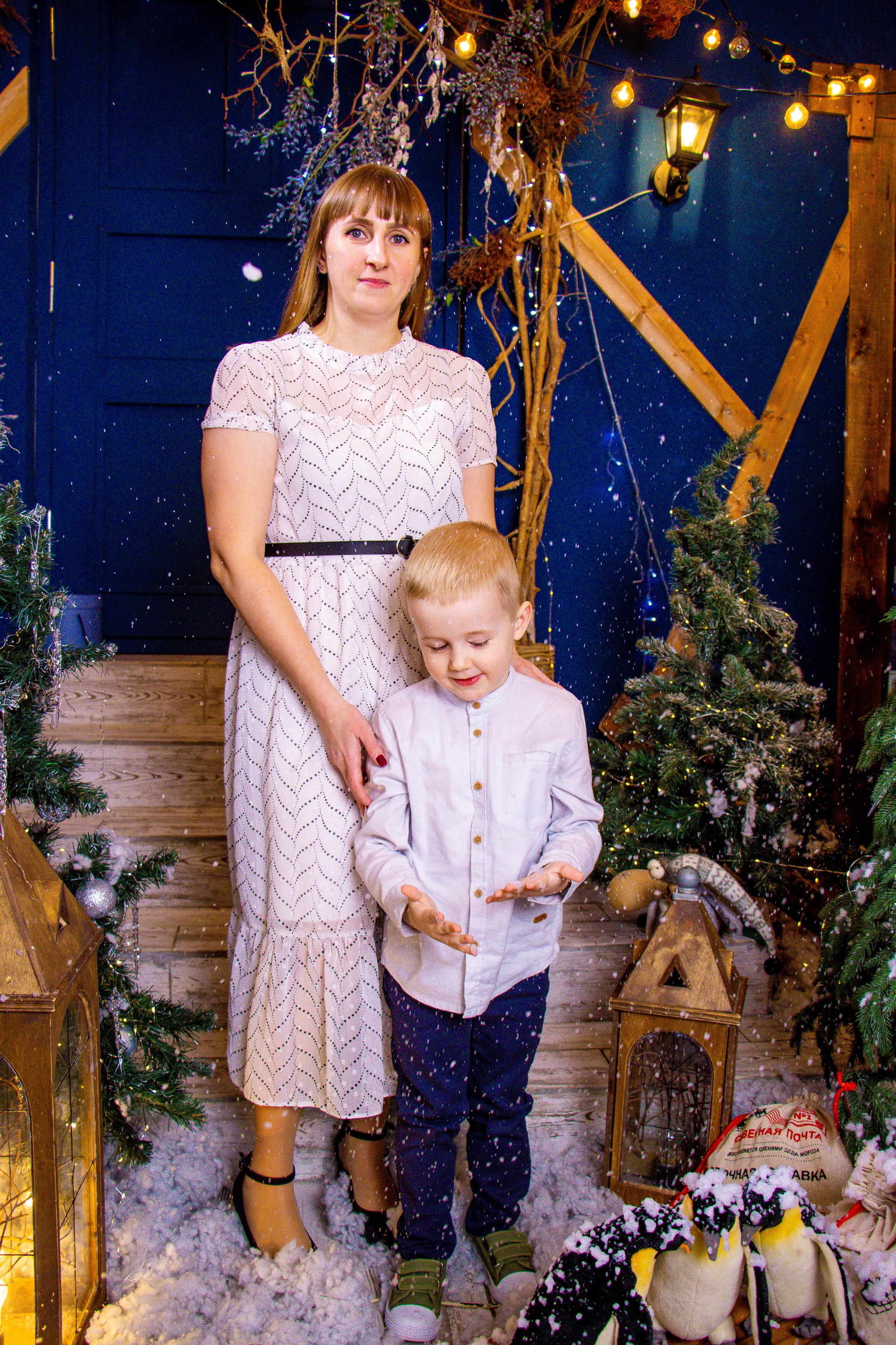 Новогодняя съёмка мама+сын. Фотограф Татьяна Матрос