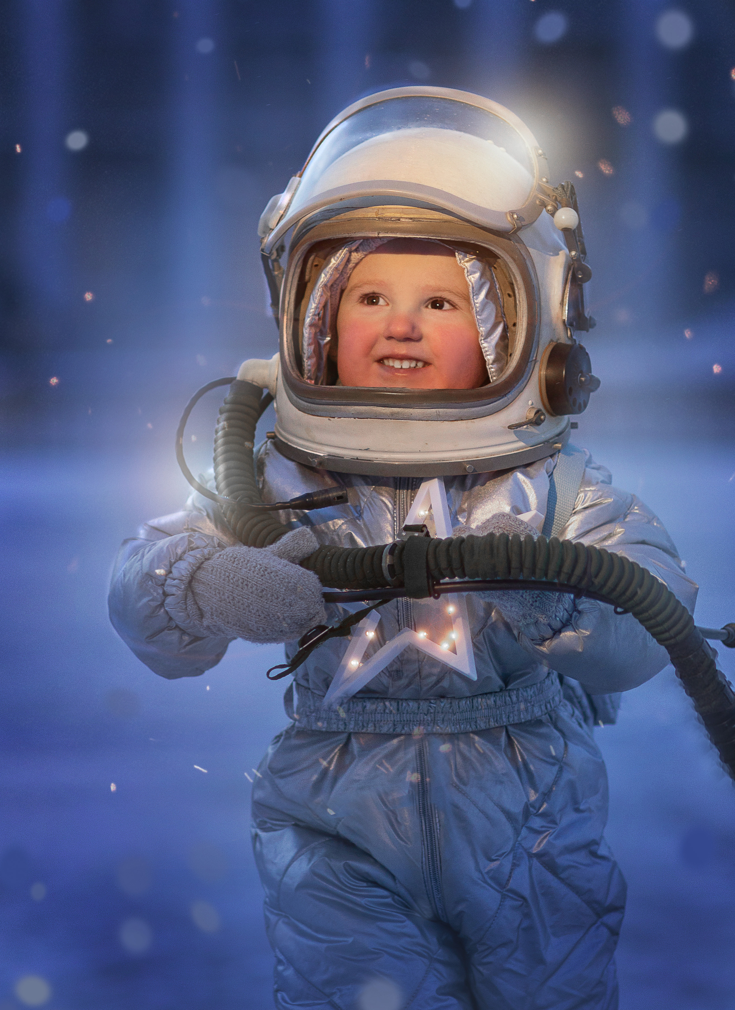фотосессия космос, космонавт, зимняя фотосессия, космонавтика