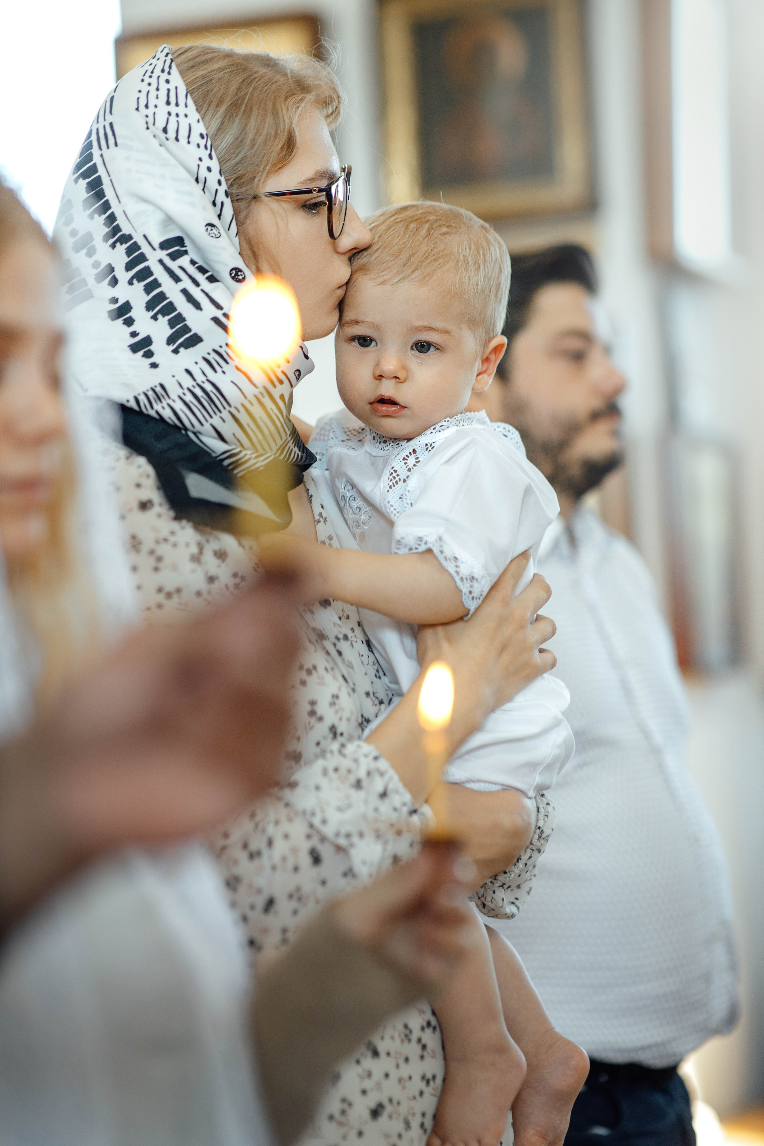 Крещение Энвера (Михаила), д. Колядищи, храм Успения Пр. Богородицы, август 2025