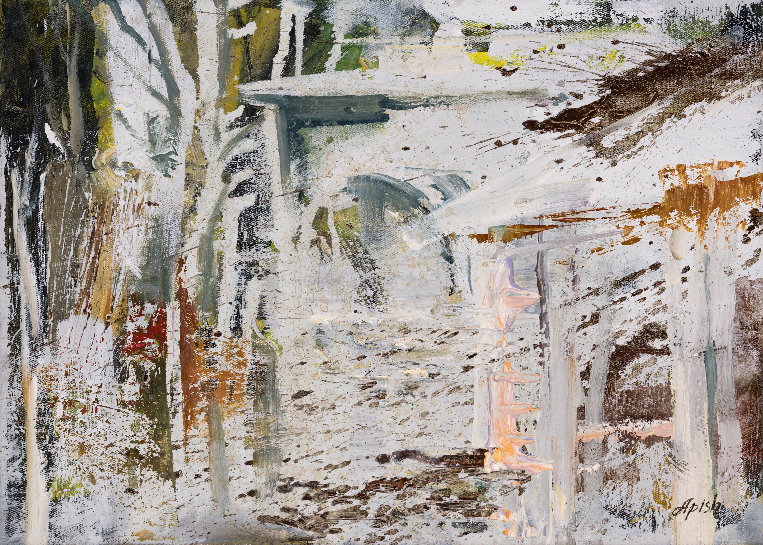 «След впечатления» - художник Алексей Апиш (холст, масло, 25x35 см, 2026)