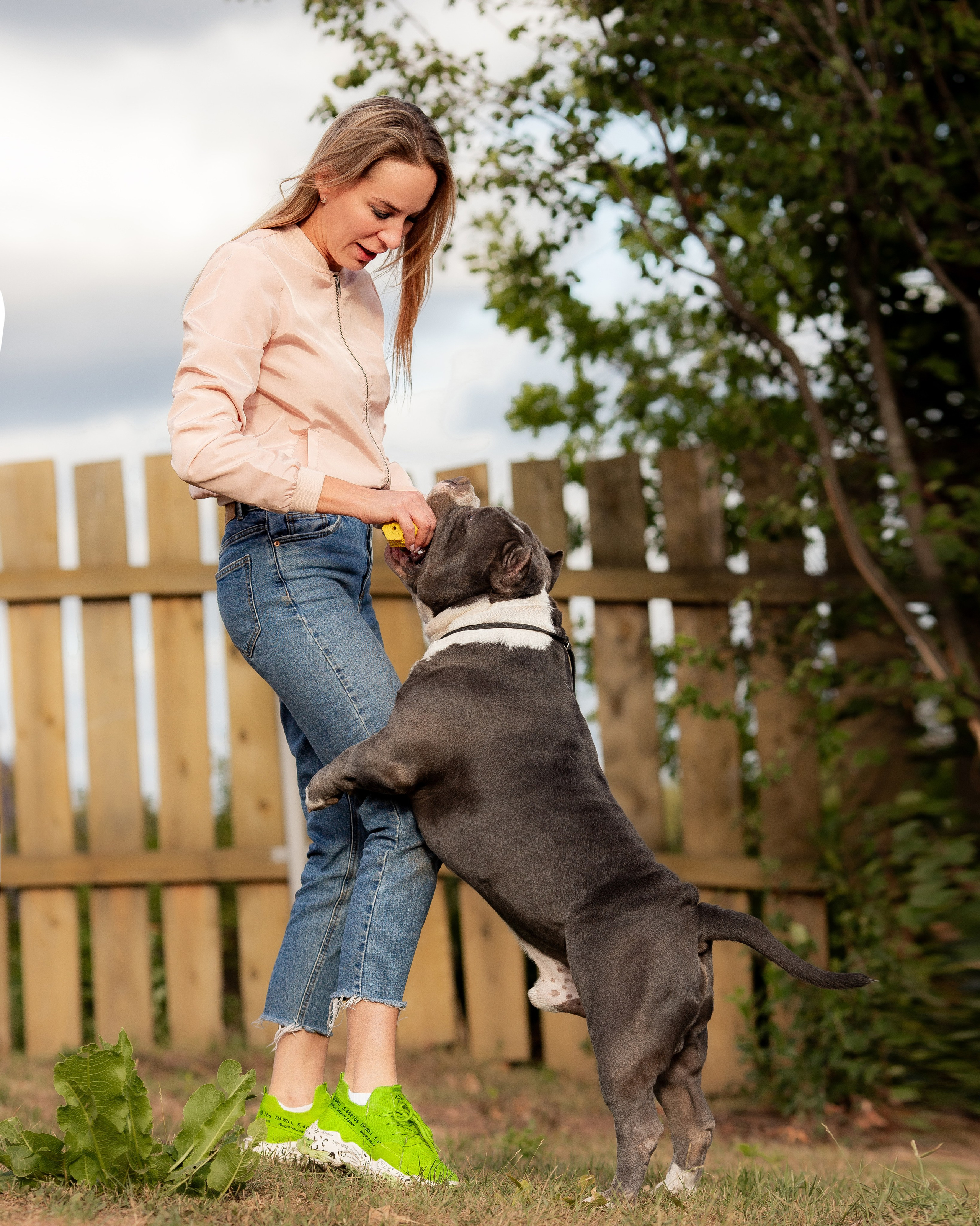 Наталья и булли. Фотограф Анималист в Перми Анастасия Остерман