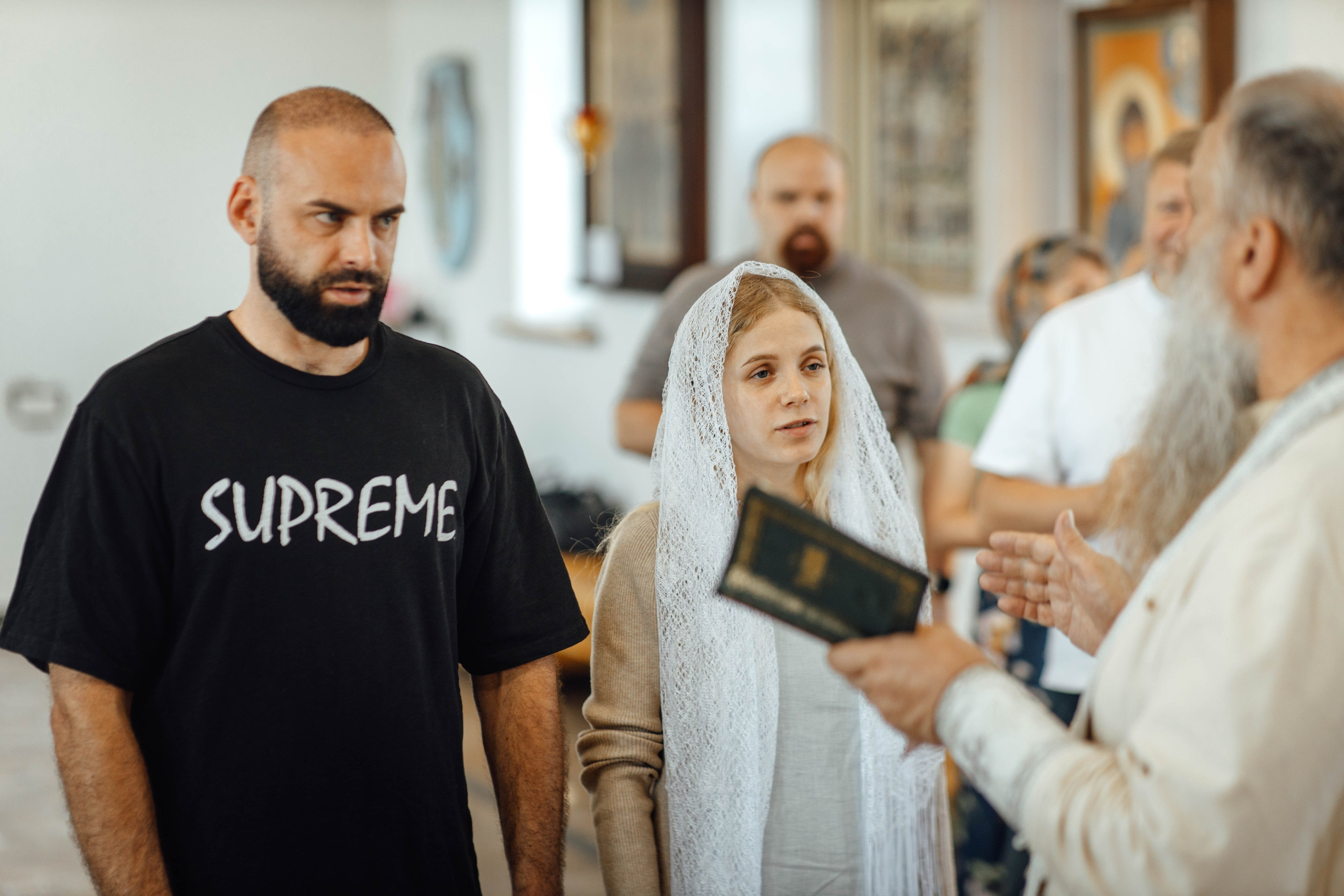 Крещение Энвера (Михаила), д. Колядищи, храм Успения Пр. Богородицы, август 2025