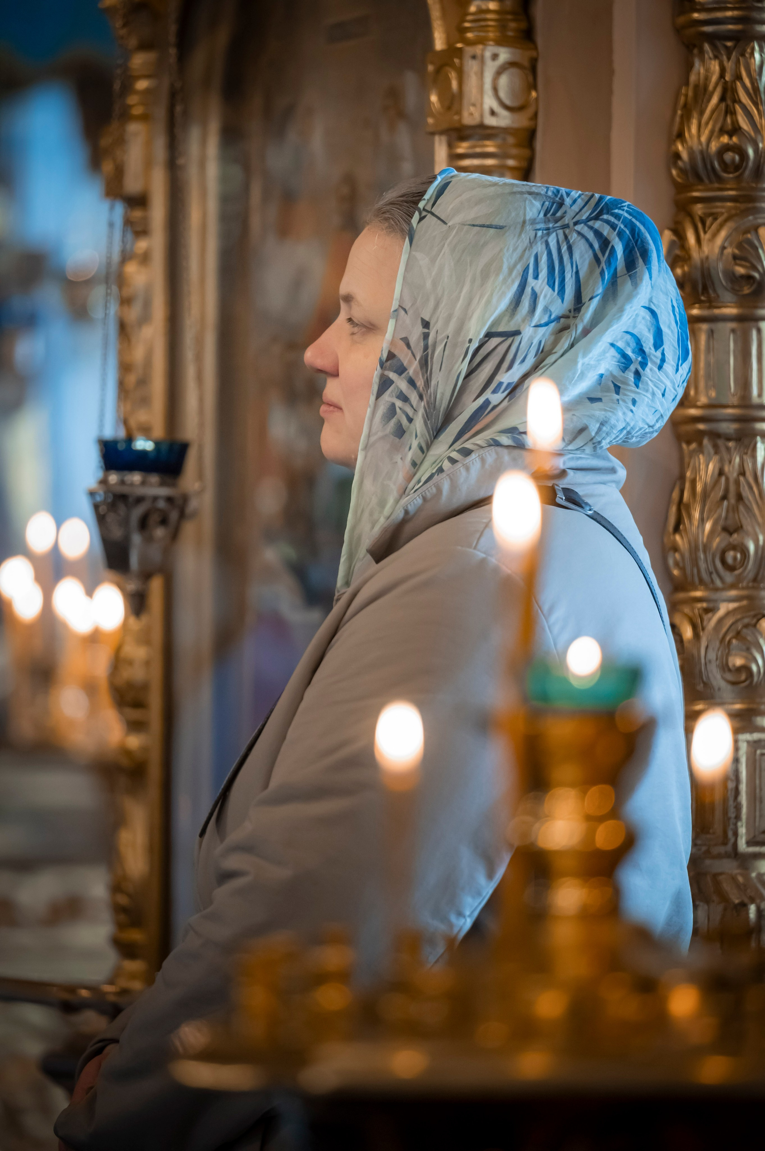 Богородский храм. Благовещение. Божественная Литургия. Антон и Татьяна Денисенко — В храме