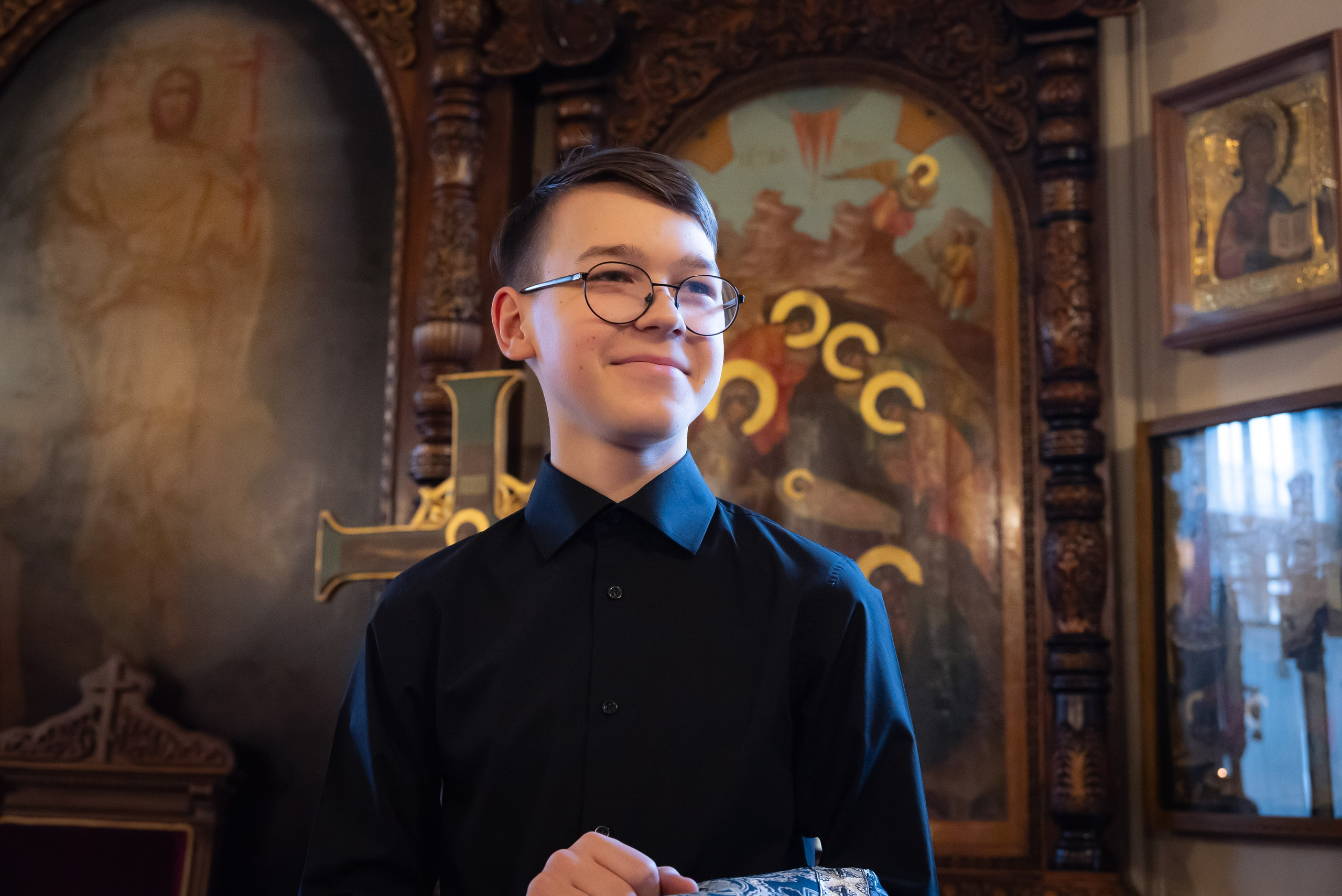 Богородский храм. Вынос Плащаницы. Антон и Татьяна Денисенко — В храме