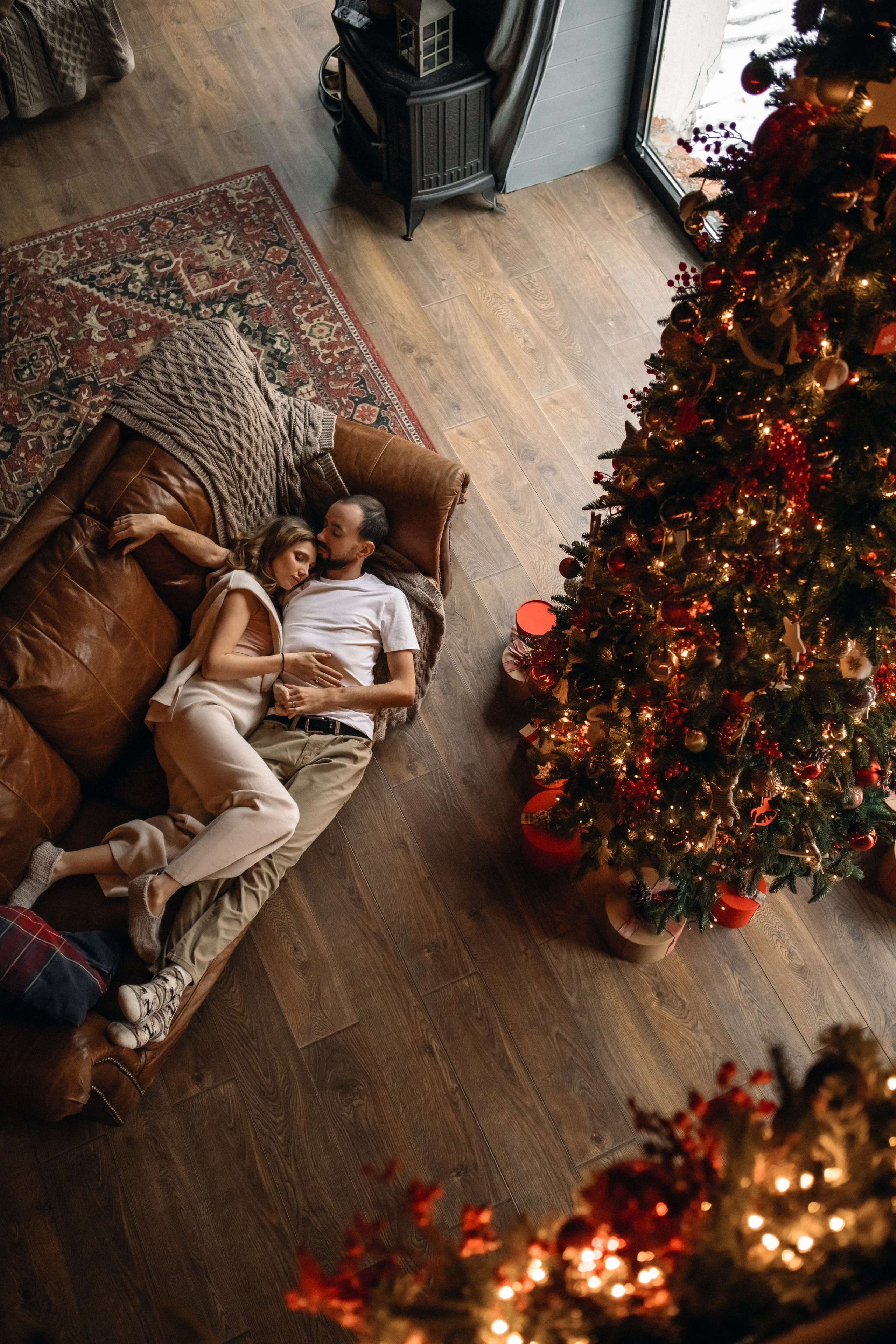 Ксения и Владимир Новогодняя История. Фотограф в Москве Ольга Сатони