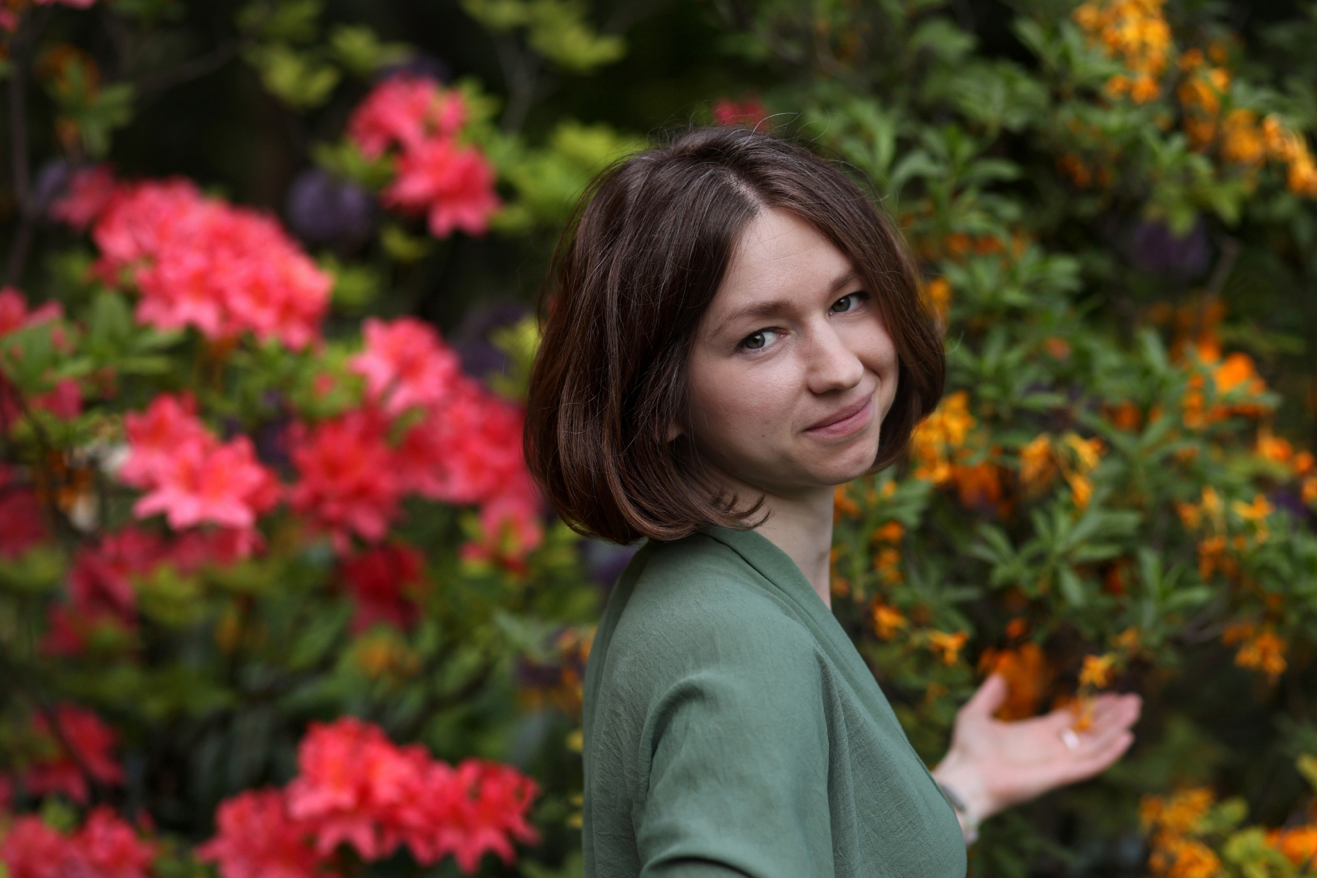 Цветение. Йога. Аптекарский огород. Портретный фотограф Москва