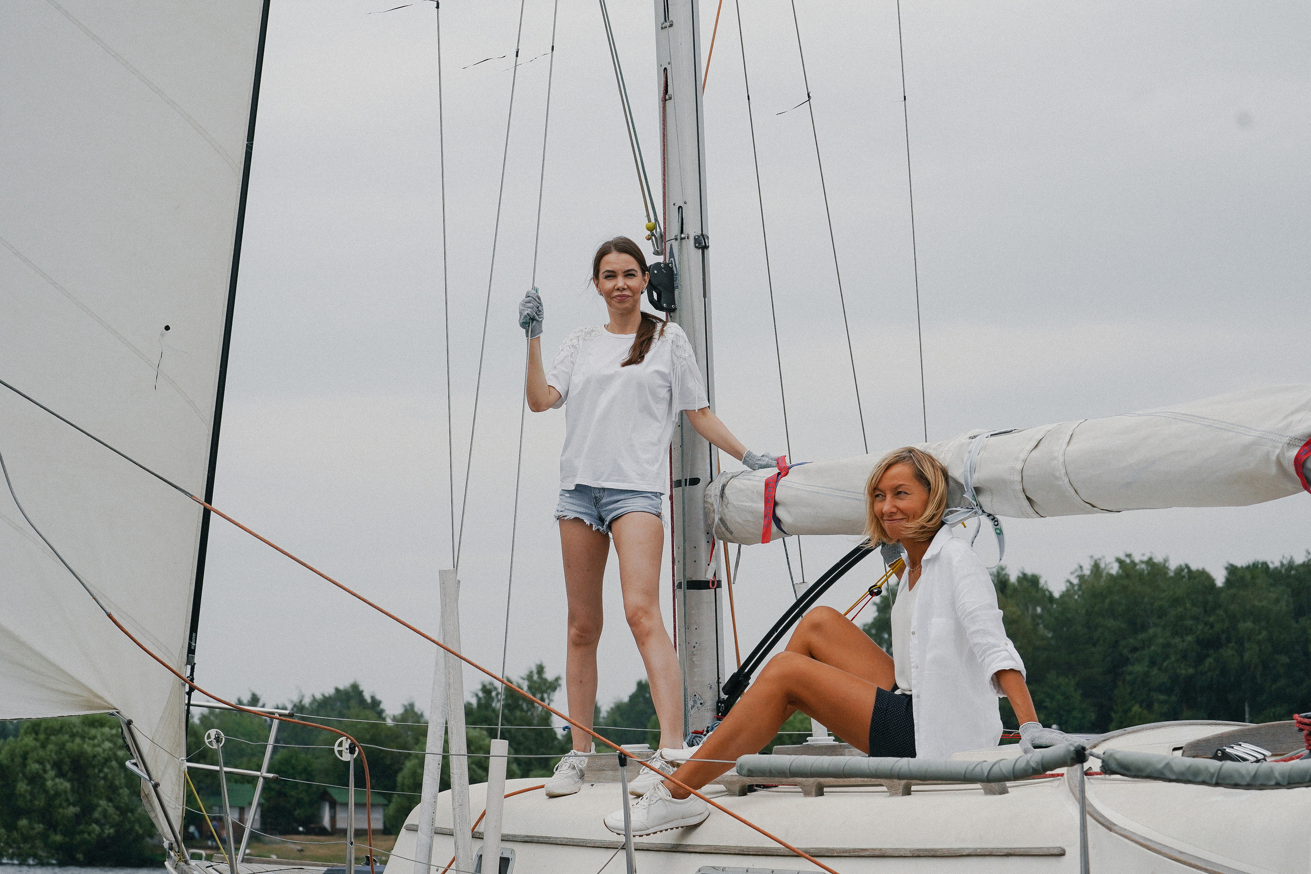 Фотограф на регату на Пироговском водохранилище