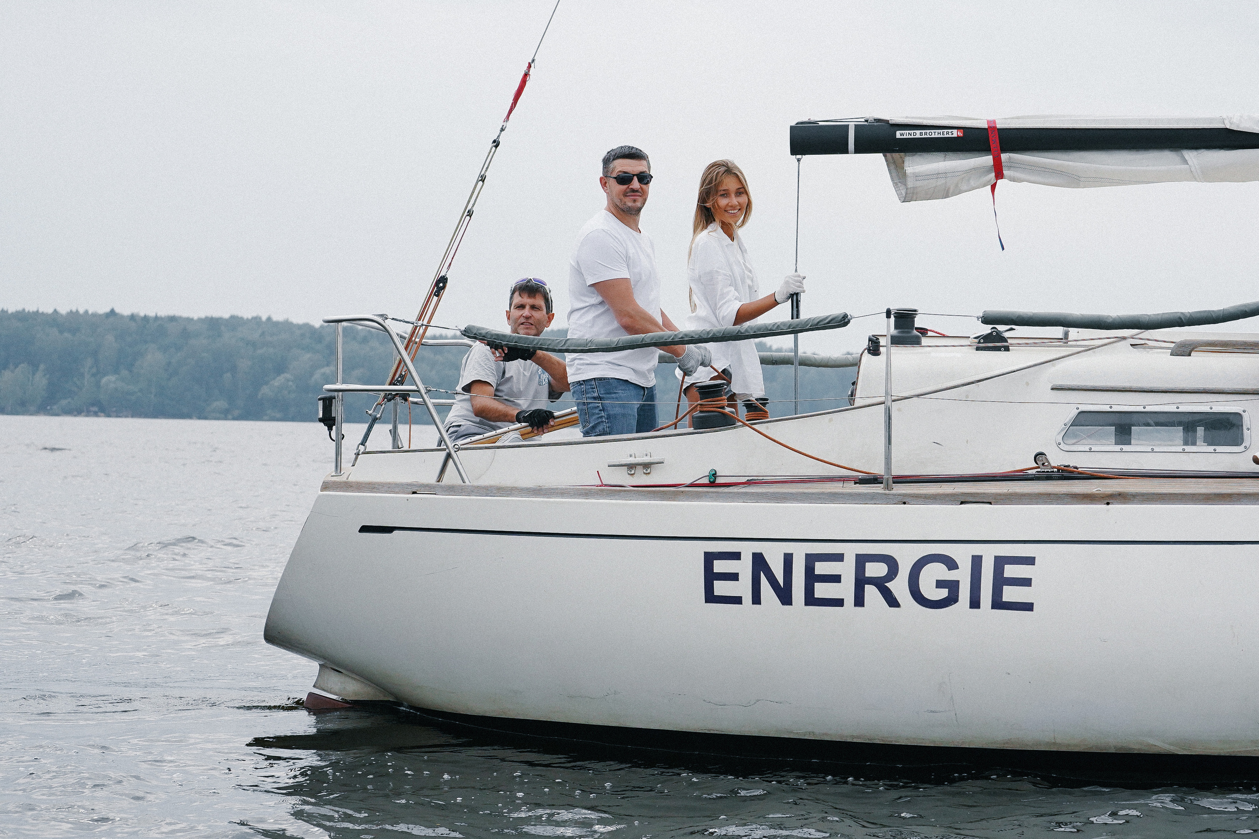 Фотограф на регату на Пироговском водохранилище