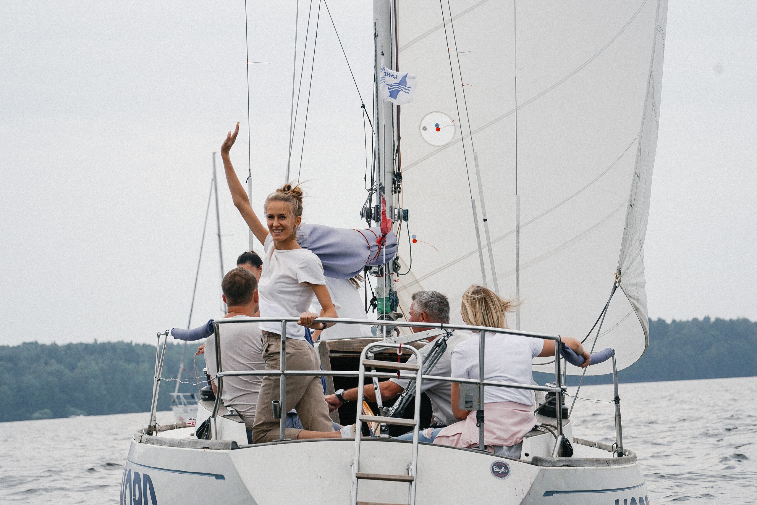 Фотограф на регату на Пироговском водохранилище