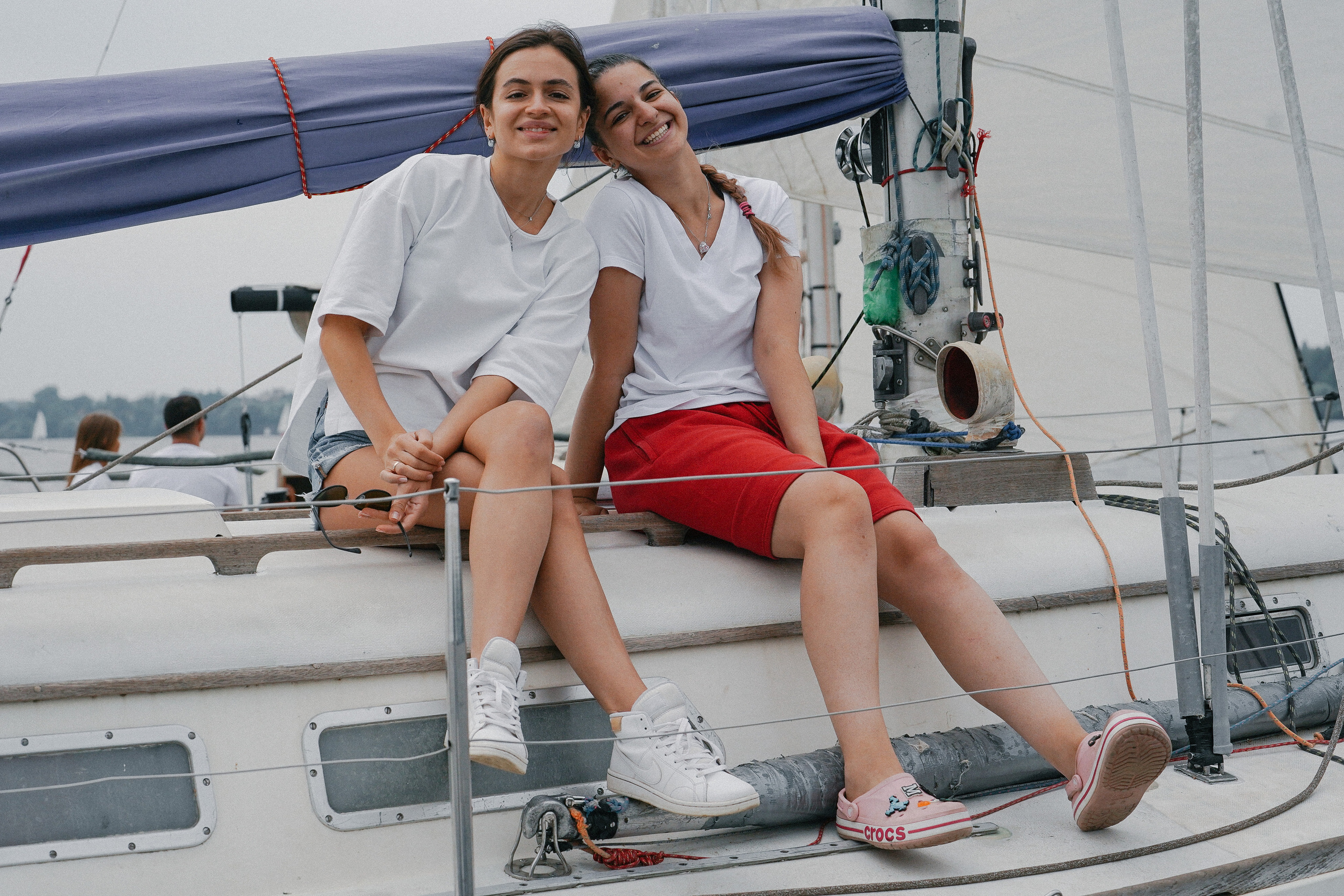 Фотограф на регату на Пироговском водохранилище