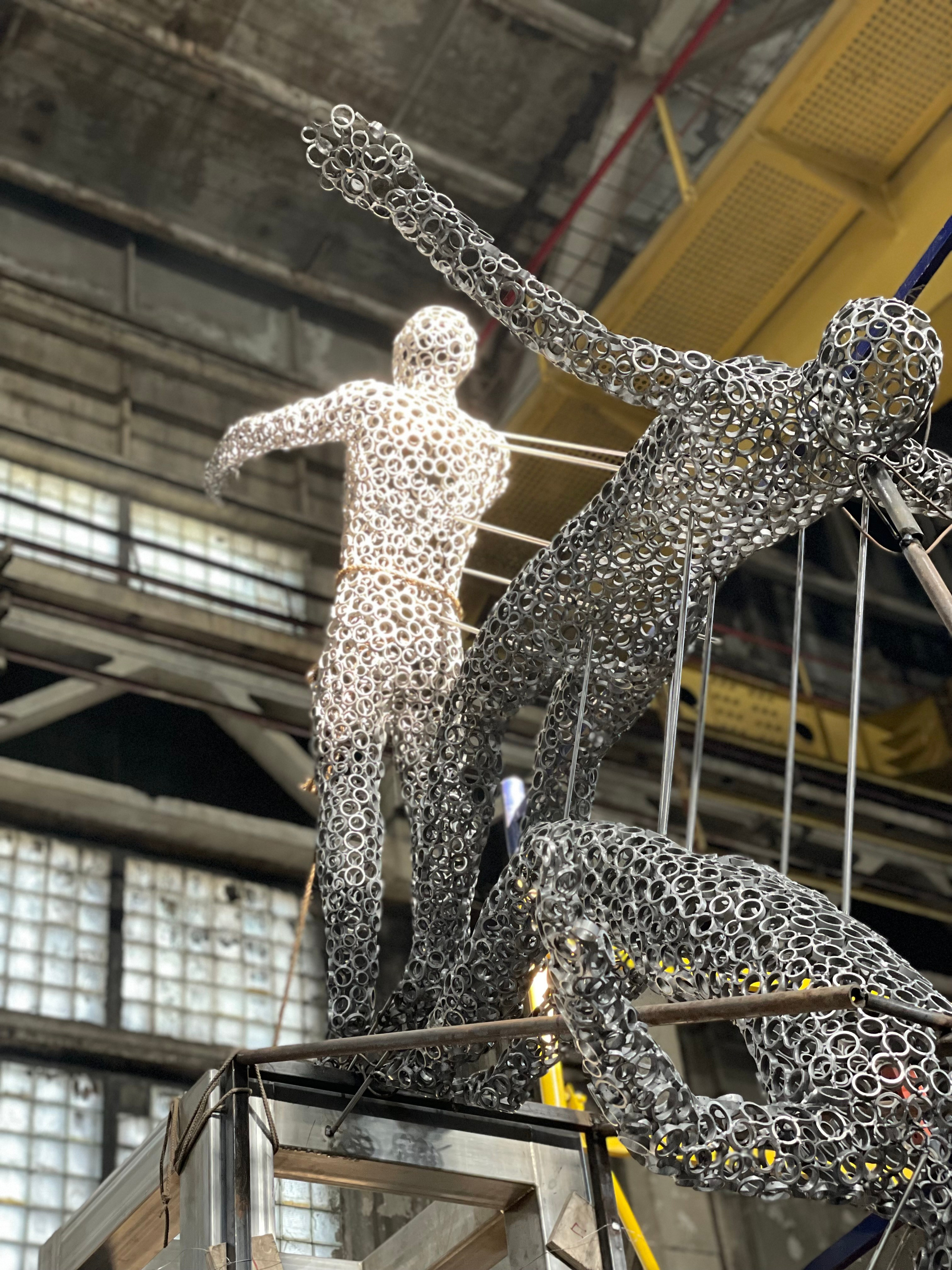 Паркур/Свободное падение /Спб/Малая Балканская 13к2 /2023. Художник — скульптор Антонина Фатхуллина